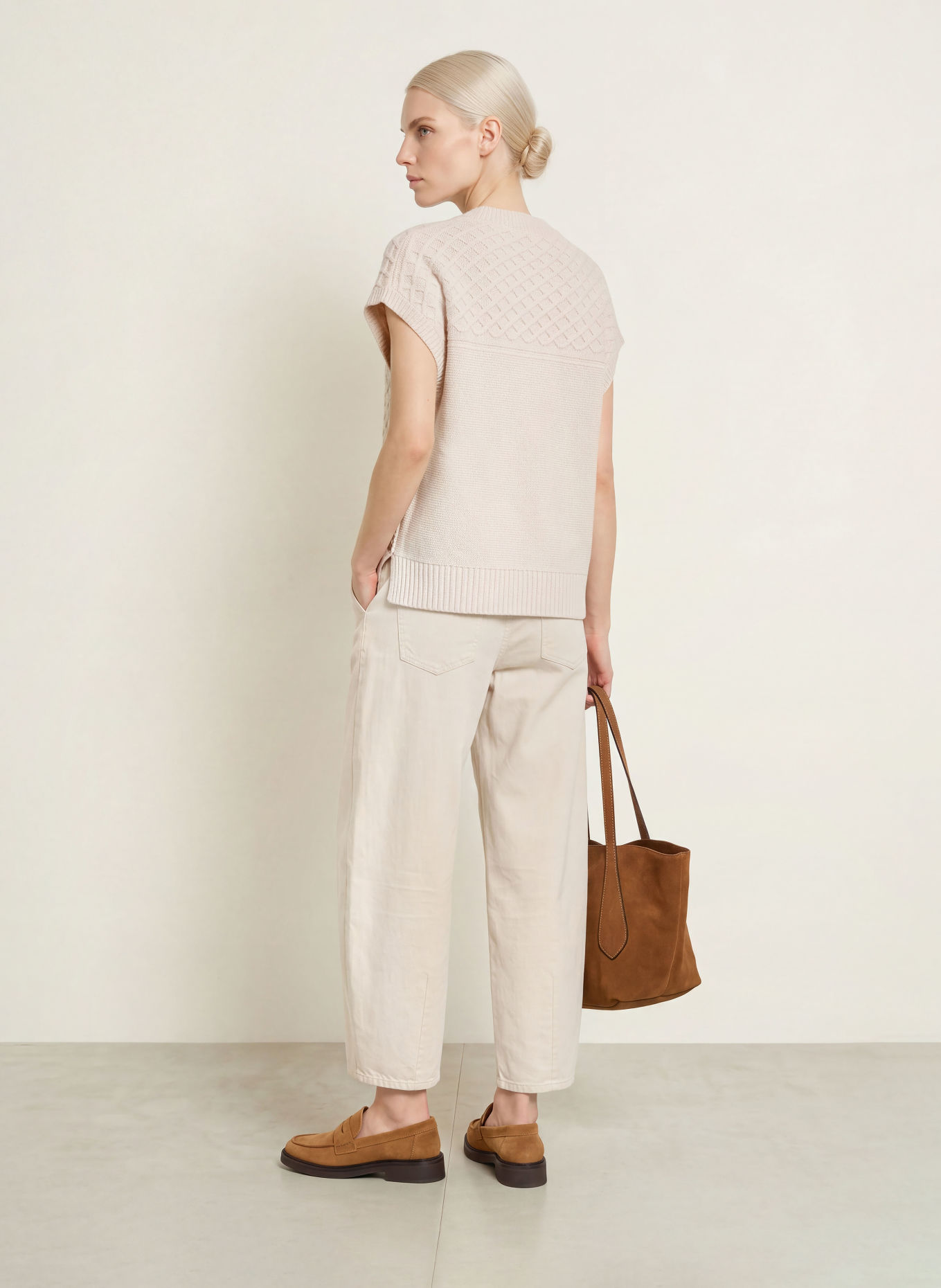 ELENA MIRO Knit shirt: BEIGE