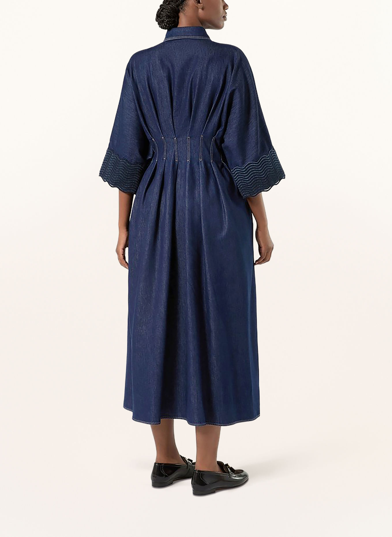 MARINA RINALDI Jeansjurk MRSSKIPPER met 3/4-mouwen: BLAUW