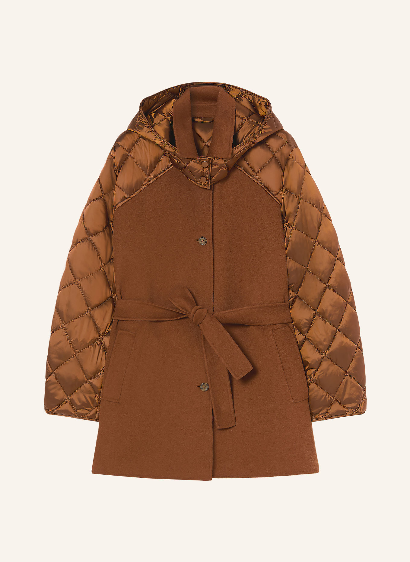 PERSONA MARINA RINALDI PMRMAESA Jacket in a blend of materials: BROWN