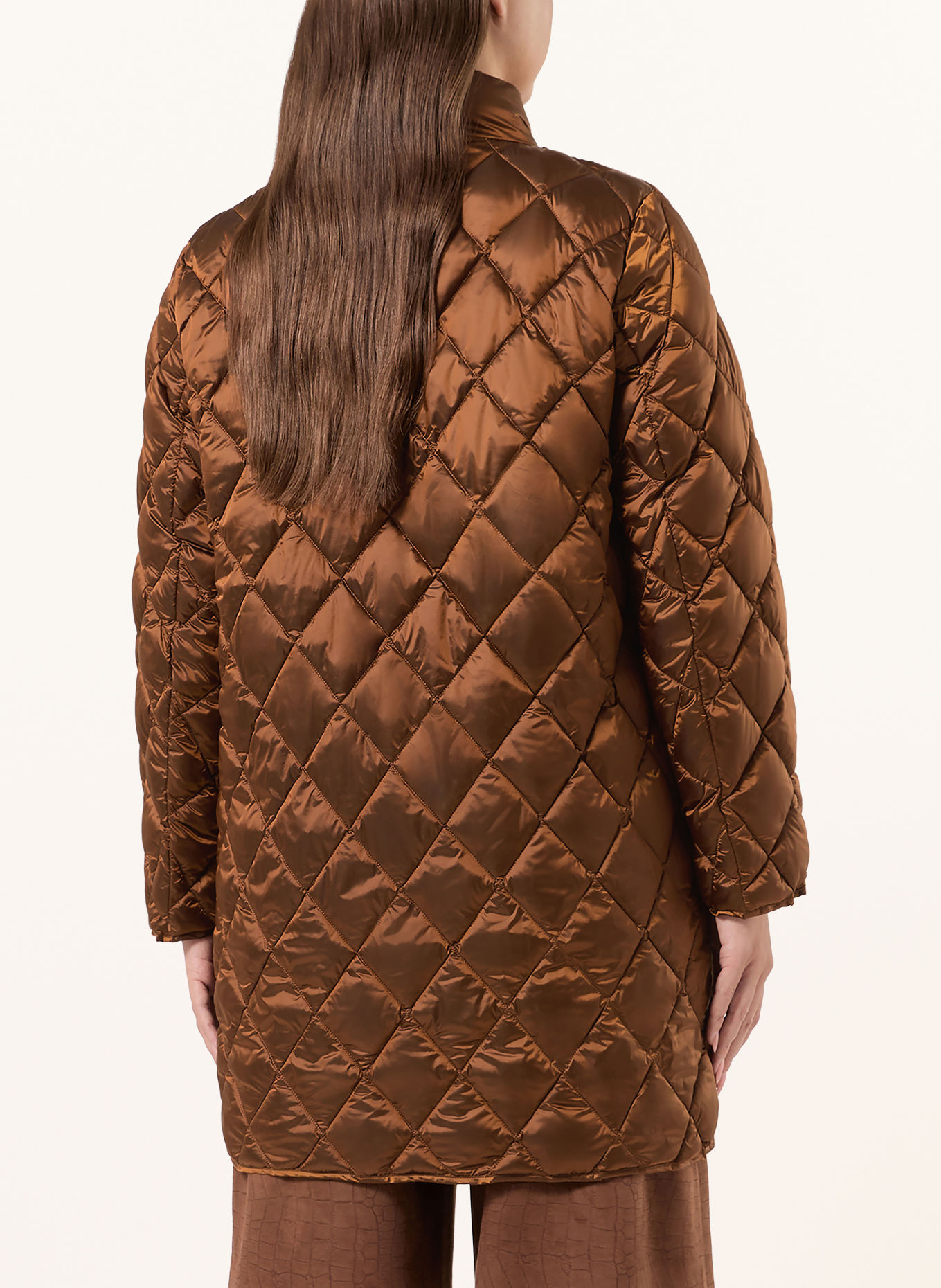 PERSONA MARINA RINALDI PMRELEGIA Quilted Coat: COGNAC