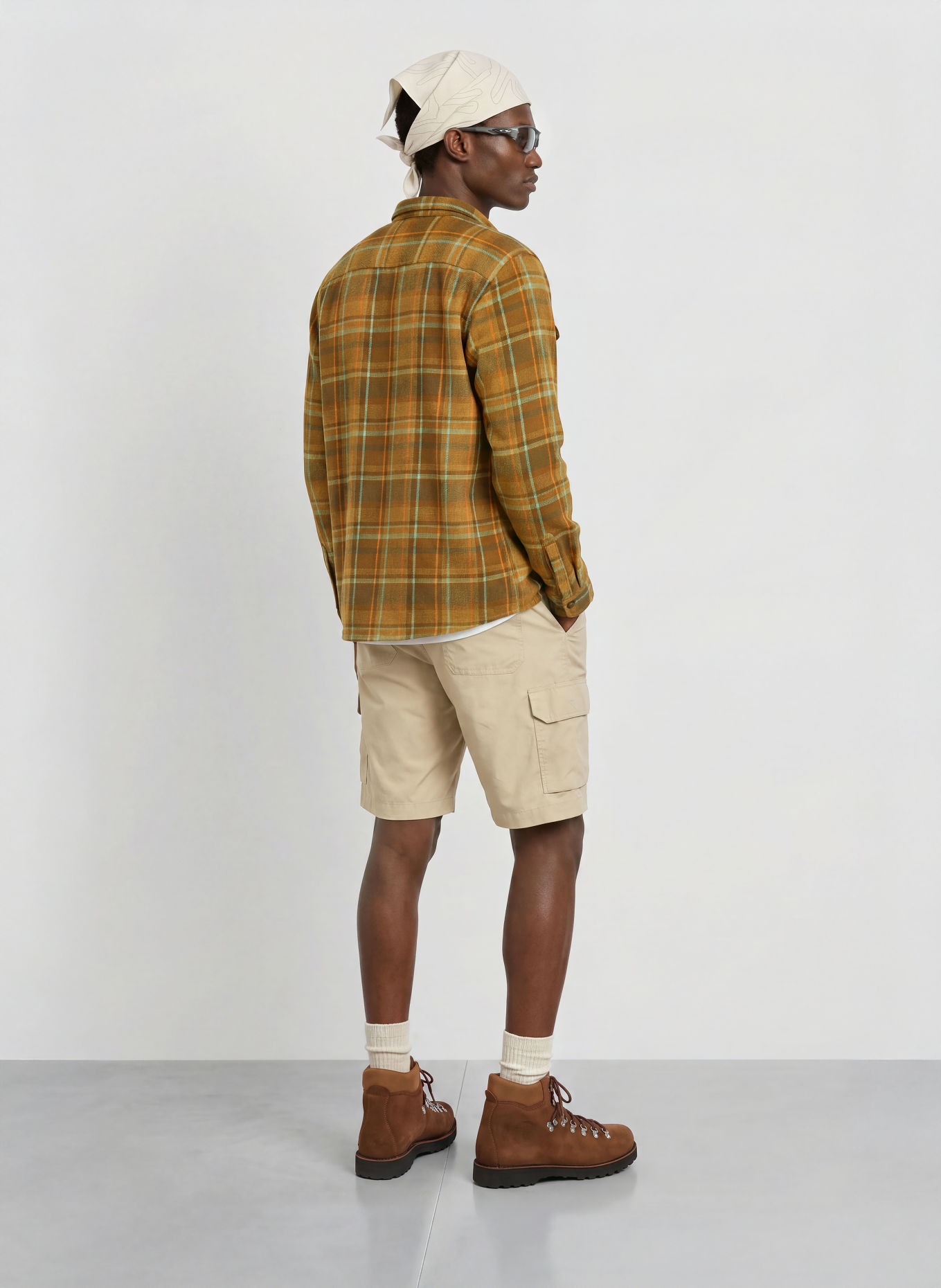 patagonia FJORD LOFT Shirt: BROWN / ORANGE / MINT