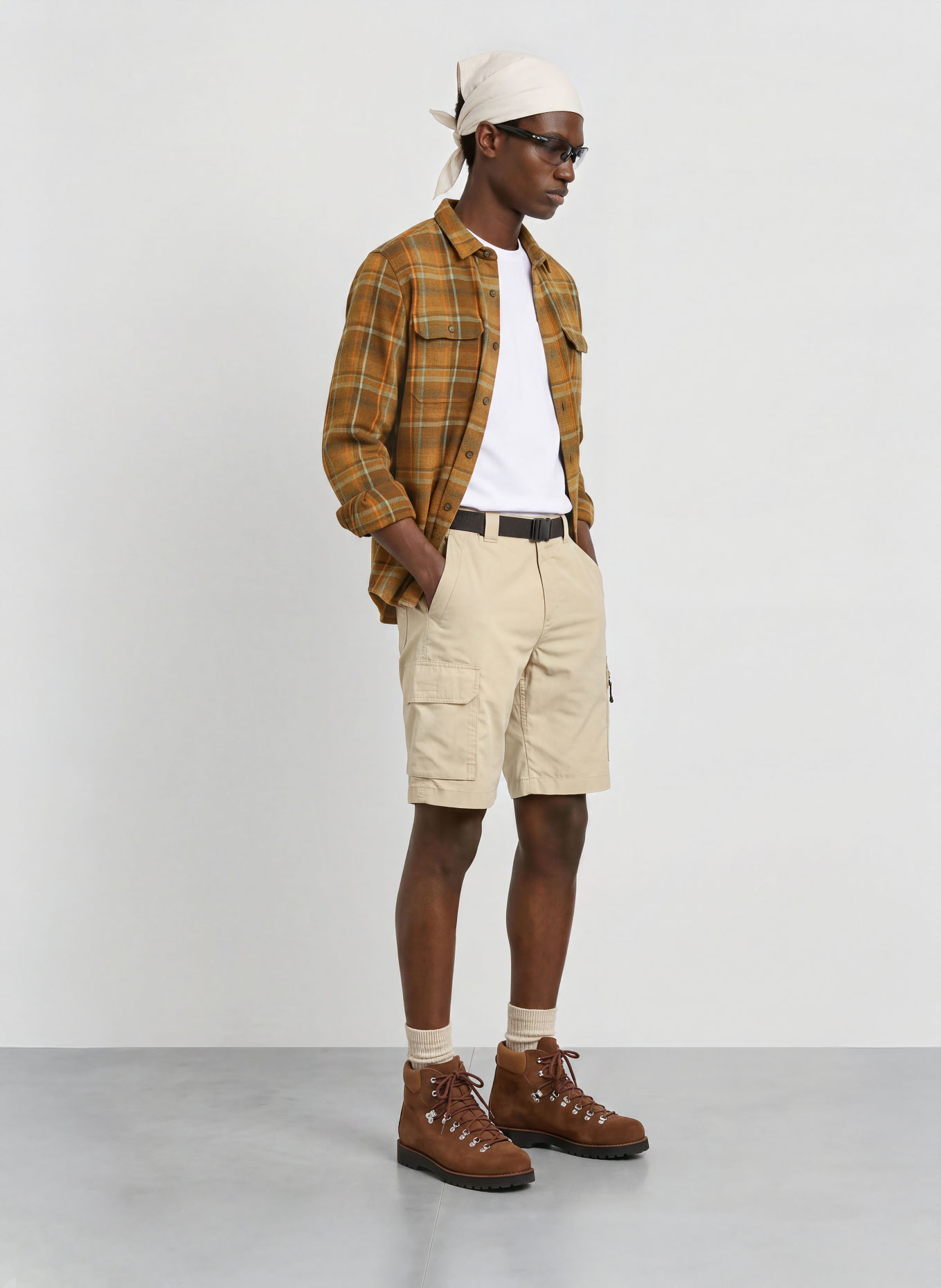 patagonia FJORD LOFT Shirt: BROWN / ORANGE / MINT
