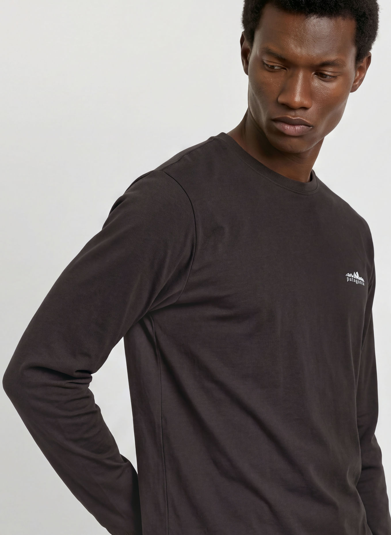 patagonia Longsleeve FITZ ROY FOOTHILLS: DONKERGRIJS