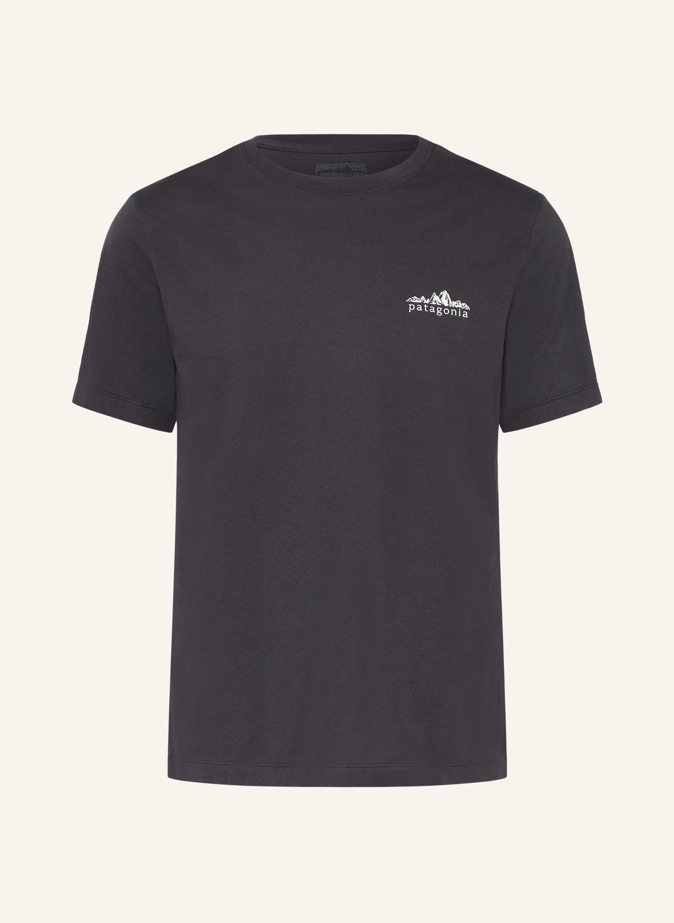 patagonia T-shirt FITZ ROY FOOTHILLS: DONKERGRIJS / FUCHSIA / BLAUW