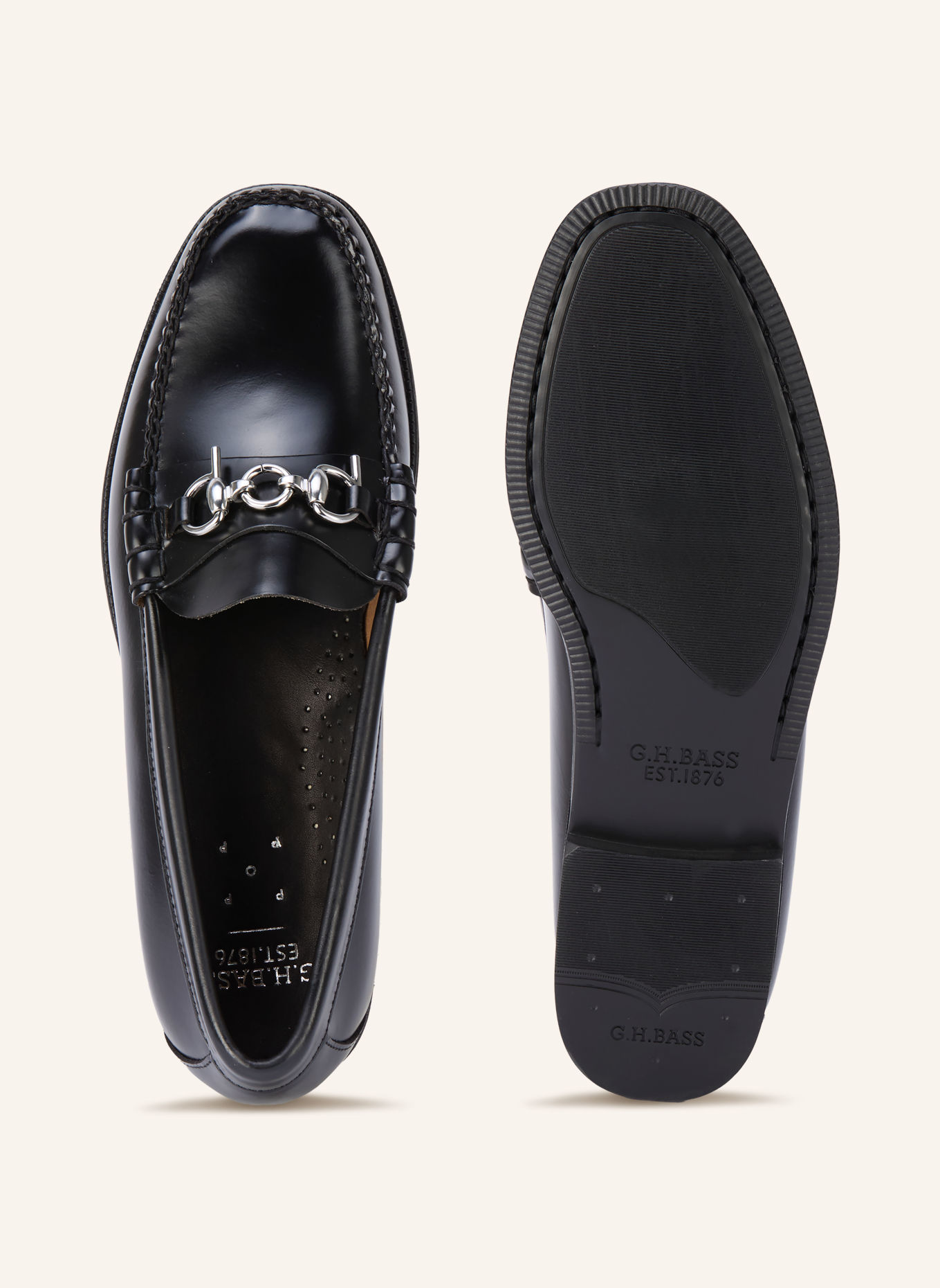 G.H.Bass Loafers: ZWART