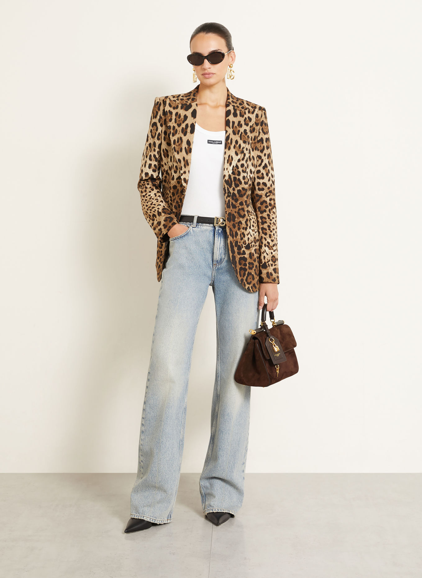 DOLCE & GABBANA Handtas MY SICILY MEDIUM: MARRON FONCÉ / GOUD