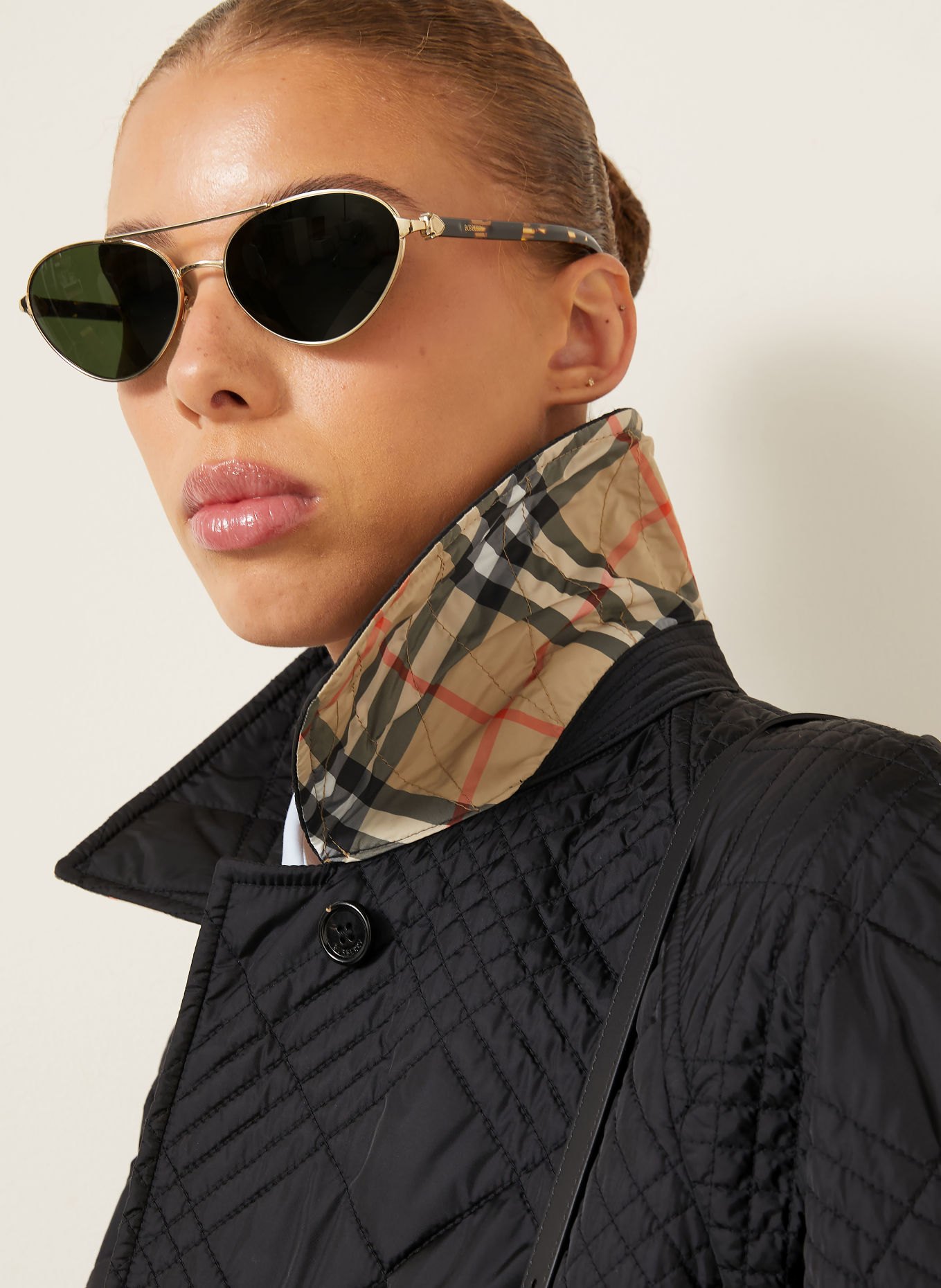 BURBERRY Kurtka pikowana TIFFIELD: CZARNY