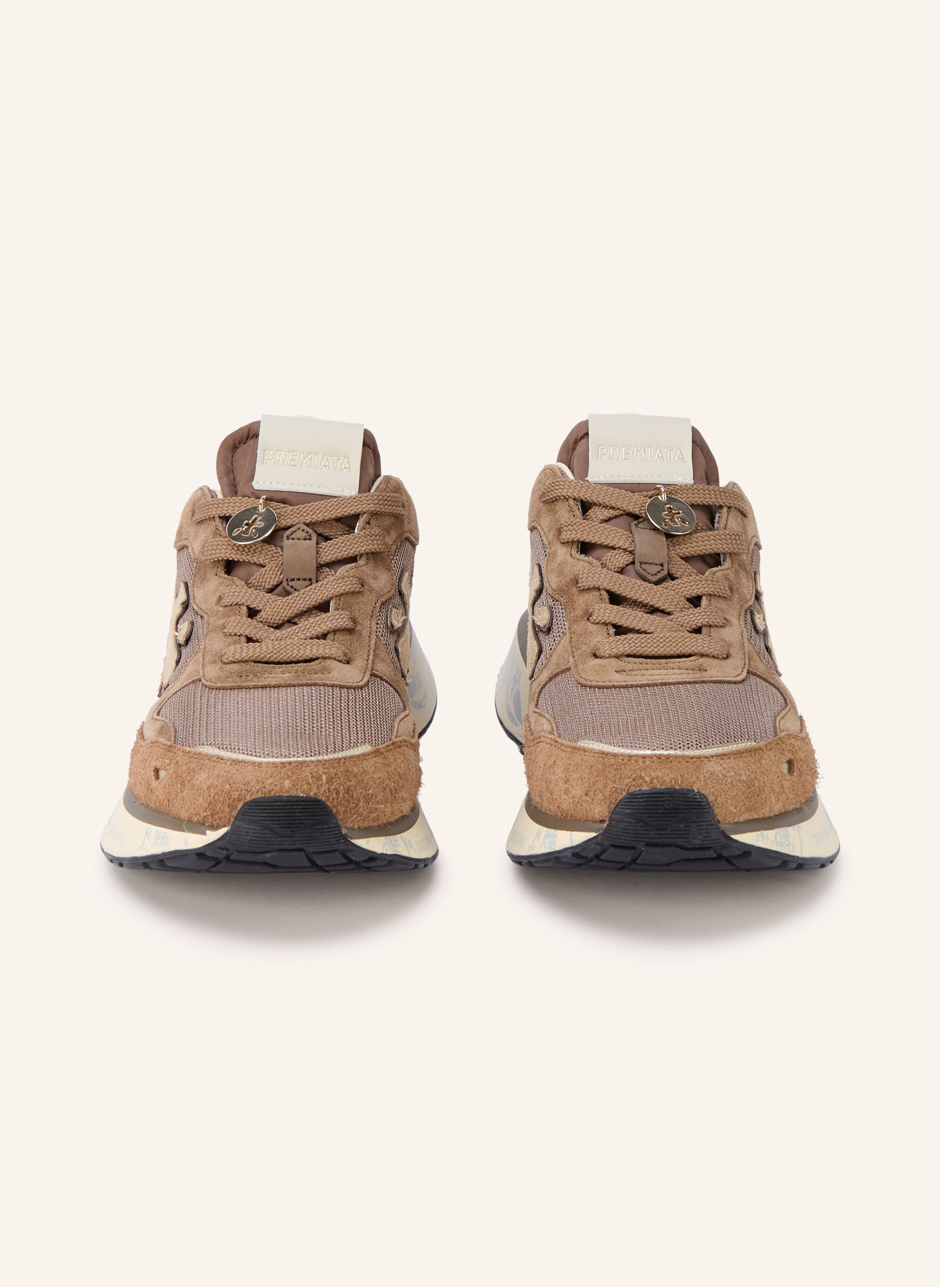 PREMIATA LAURYN Sneakers: BROWN / GOLD / CREAM