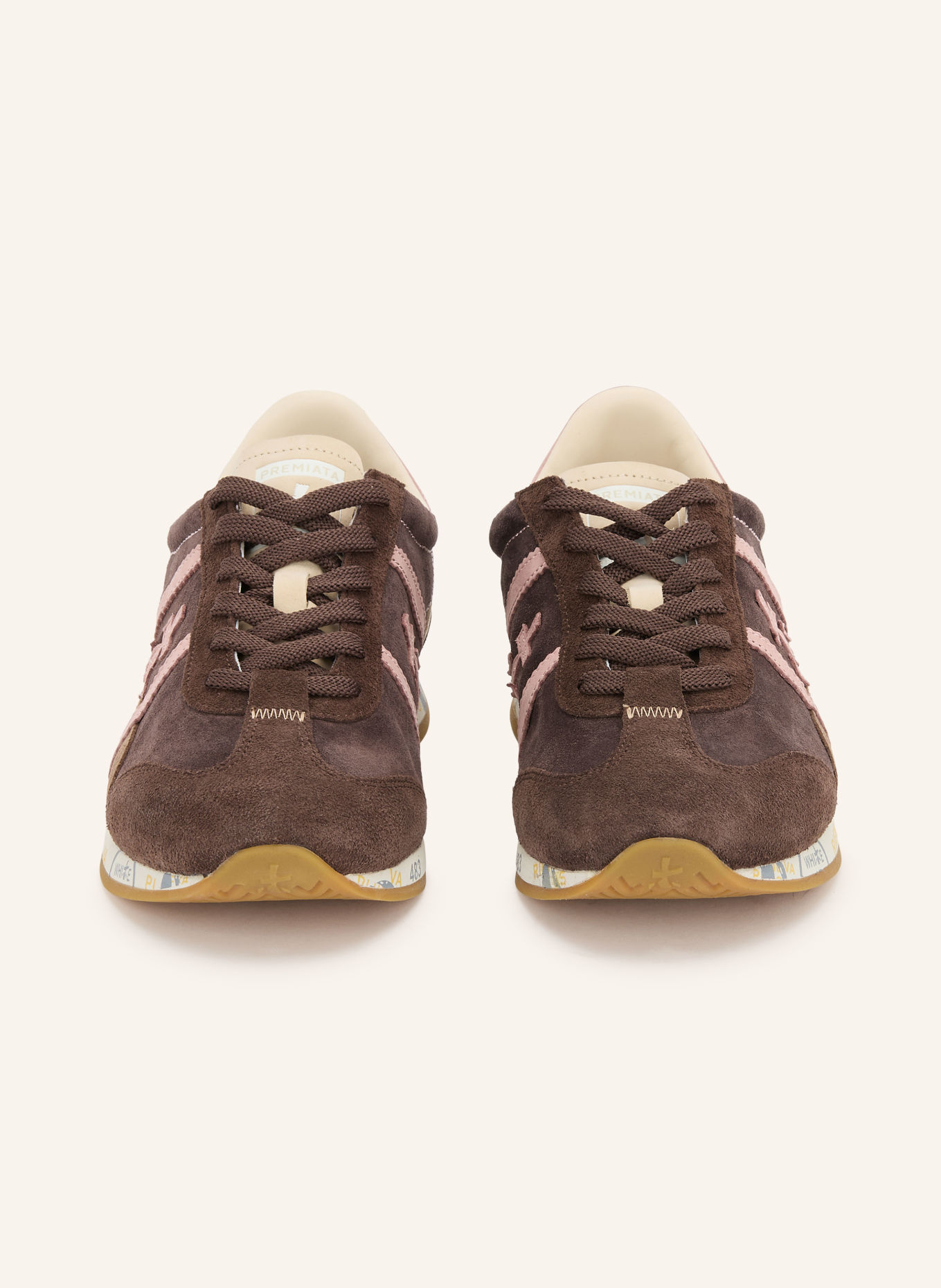 PREMIATA Sneaker JACKY: DUNKELROT / DUNKELBRAUN / ALTROSA