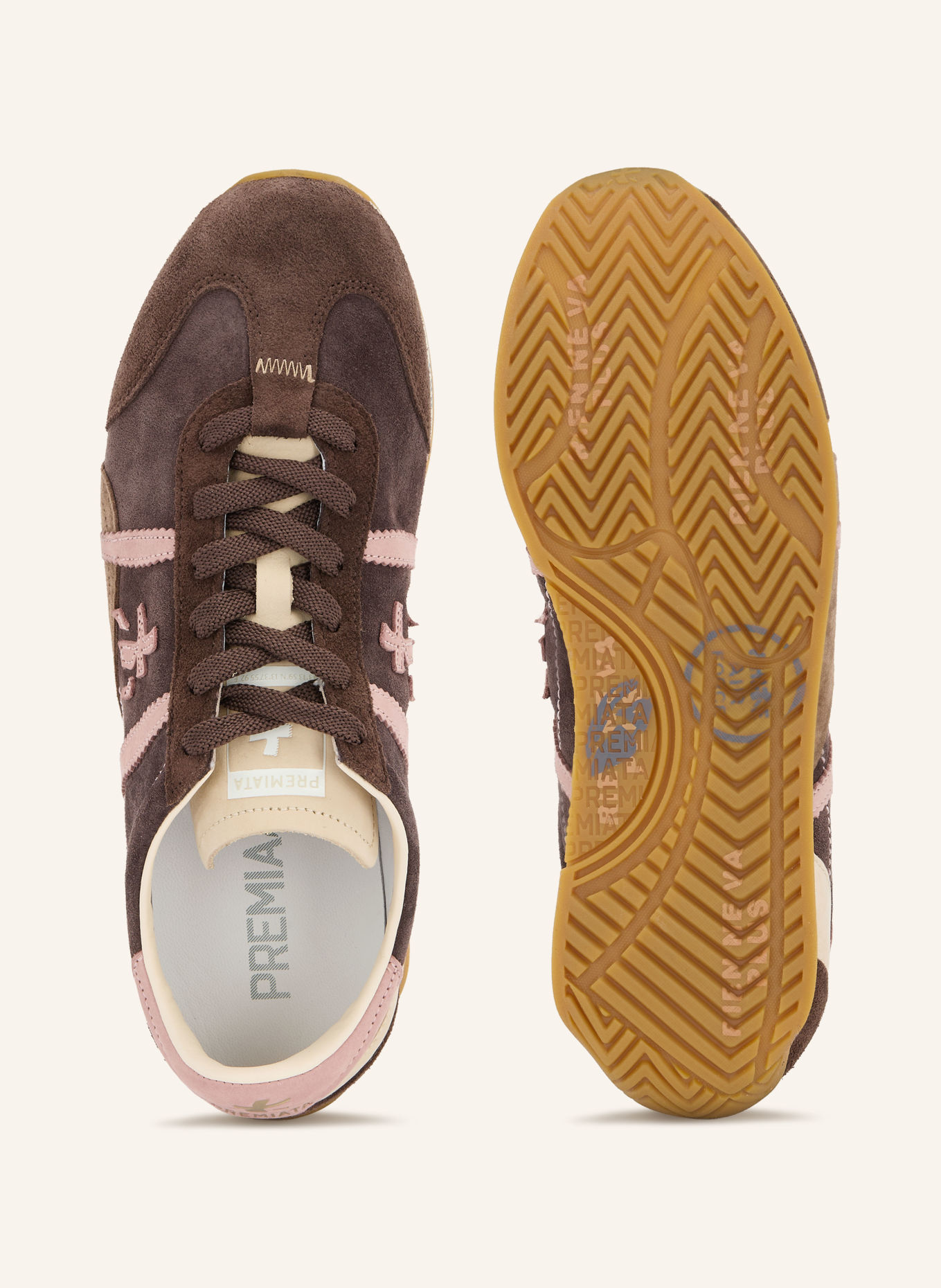 PREMIATA Sneaker JACKY: DUNKELROT / DUNKELBRAUN / ALTROSA