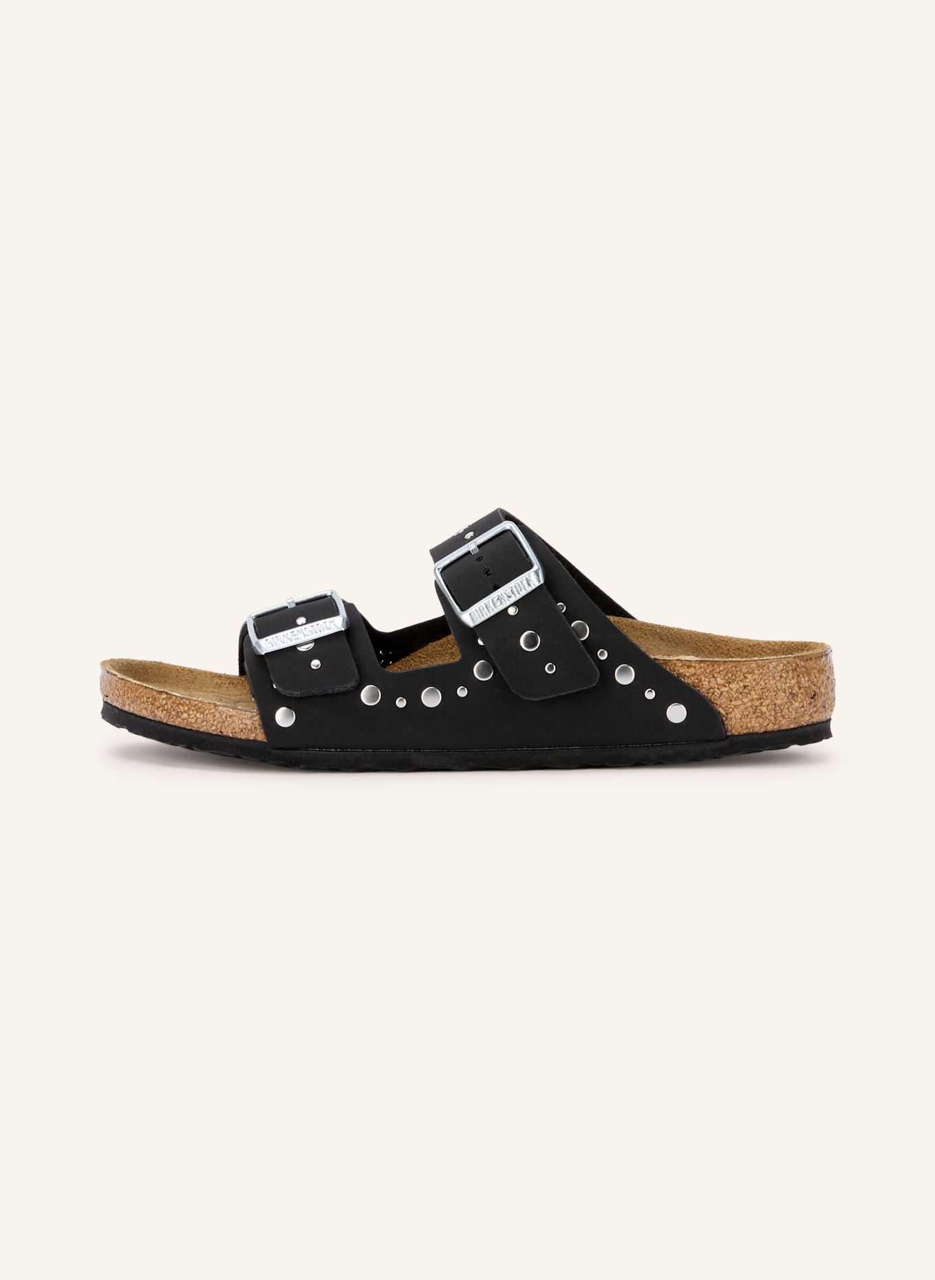 BIRKENSTOCK Sandales ouvertes ARIZONA RIVETS à rivets: NOIR / ARGENT