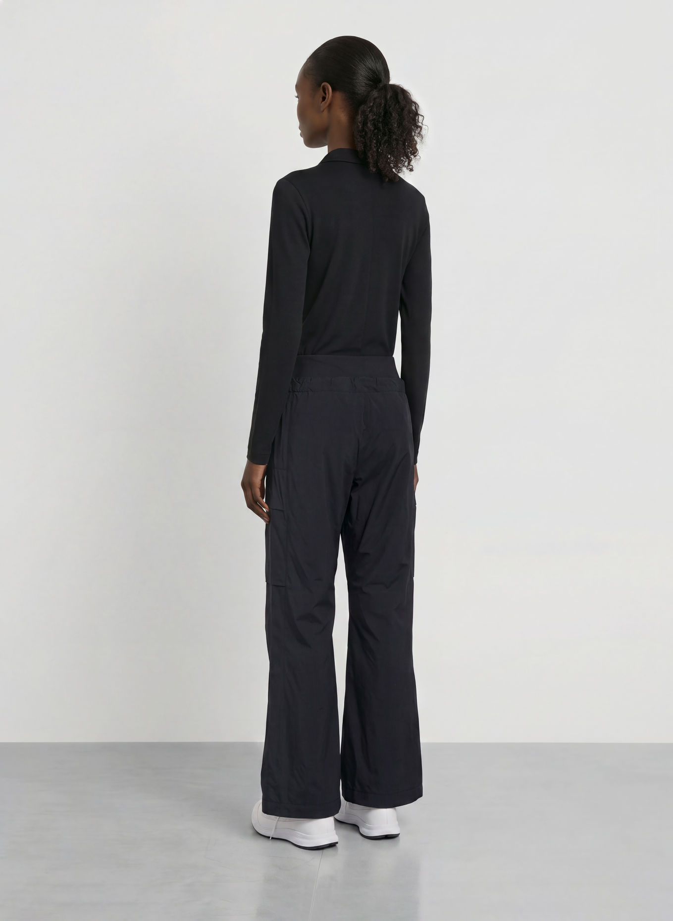 JEANNE BARET Jersey-pikétröja NAVARINO: SVART