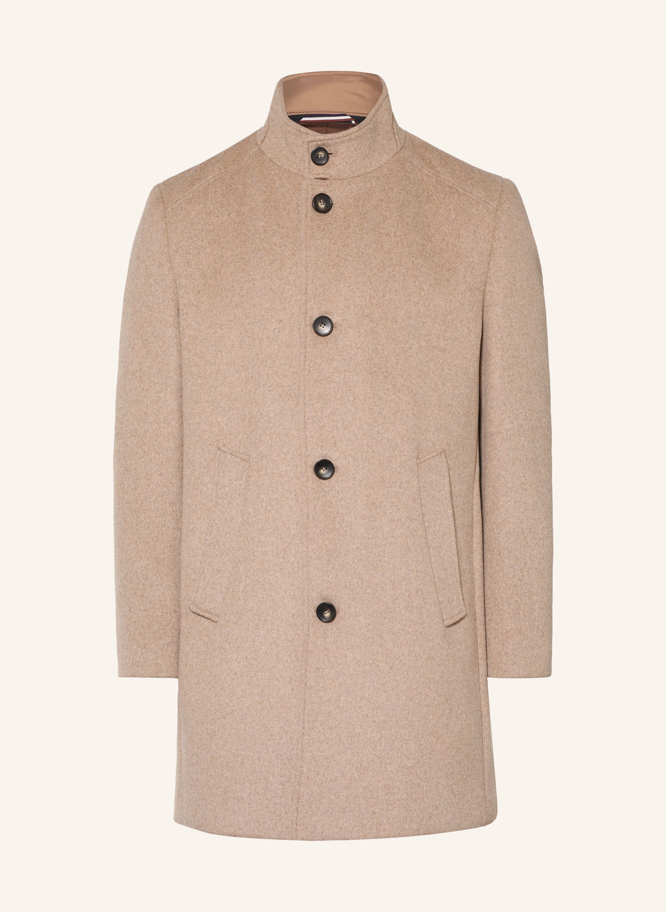 bugatti Coat with removable trim: BEIGE