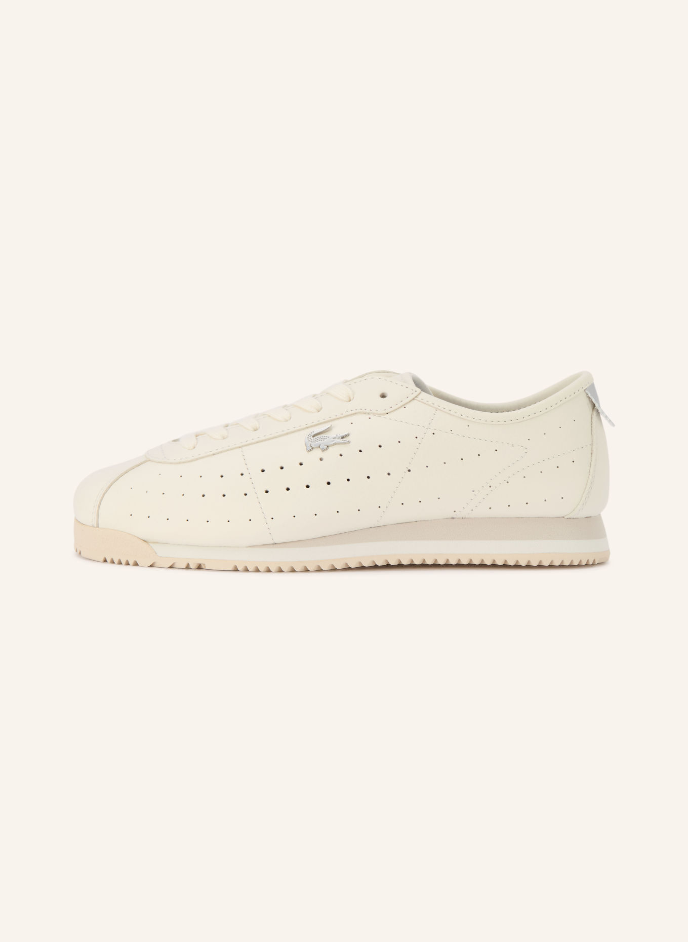 LACOSTE Sneaker CLUB: CREME / SILBER