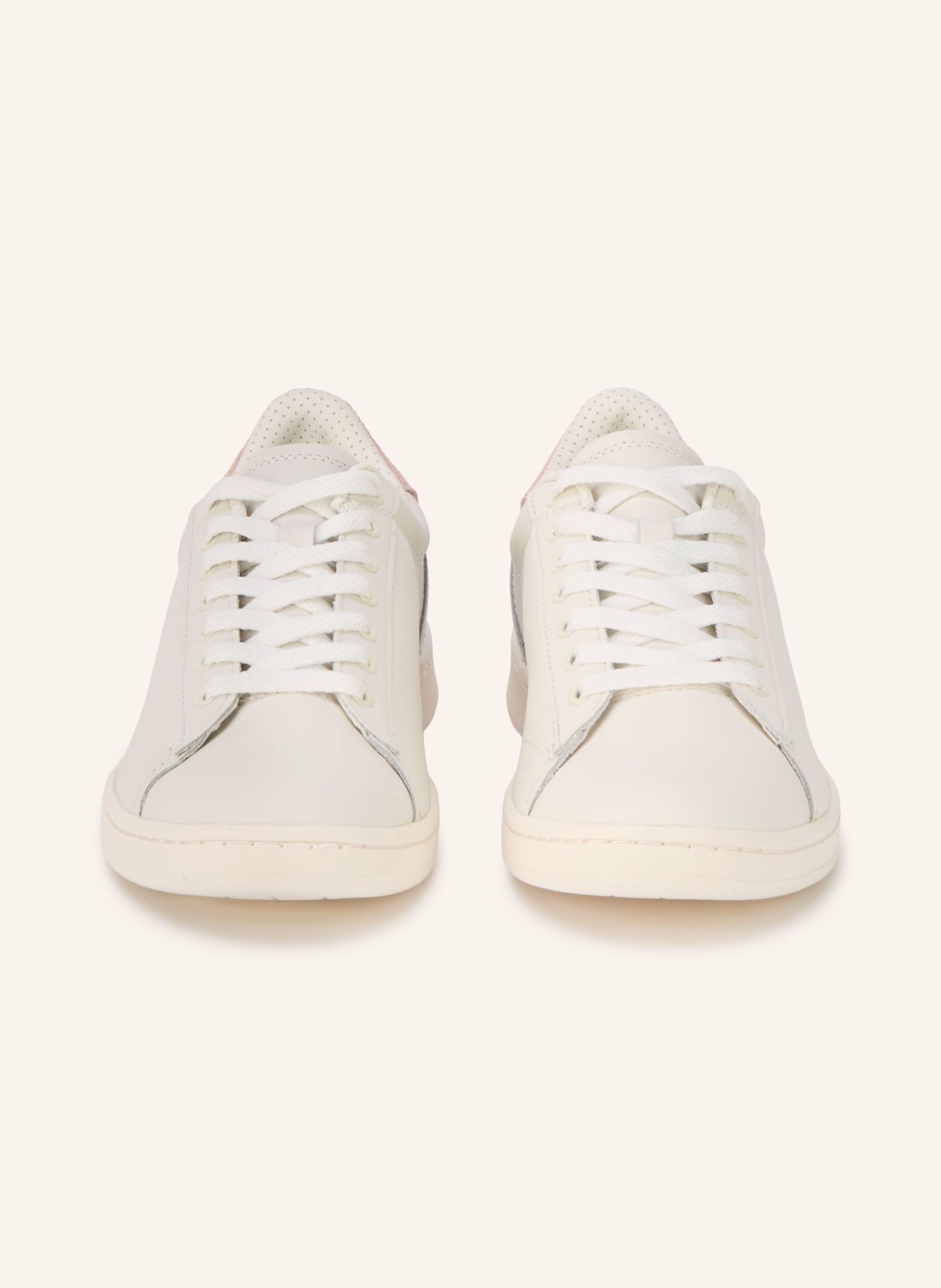 LACOSTE Sneaker CARNABY: WEISS / HELLROSA
