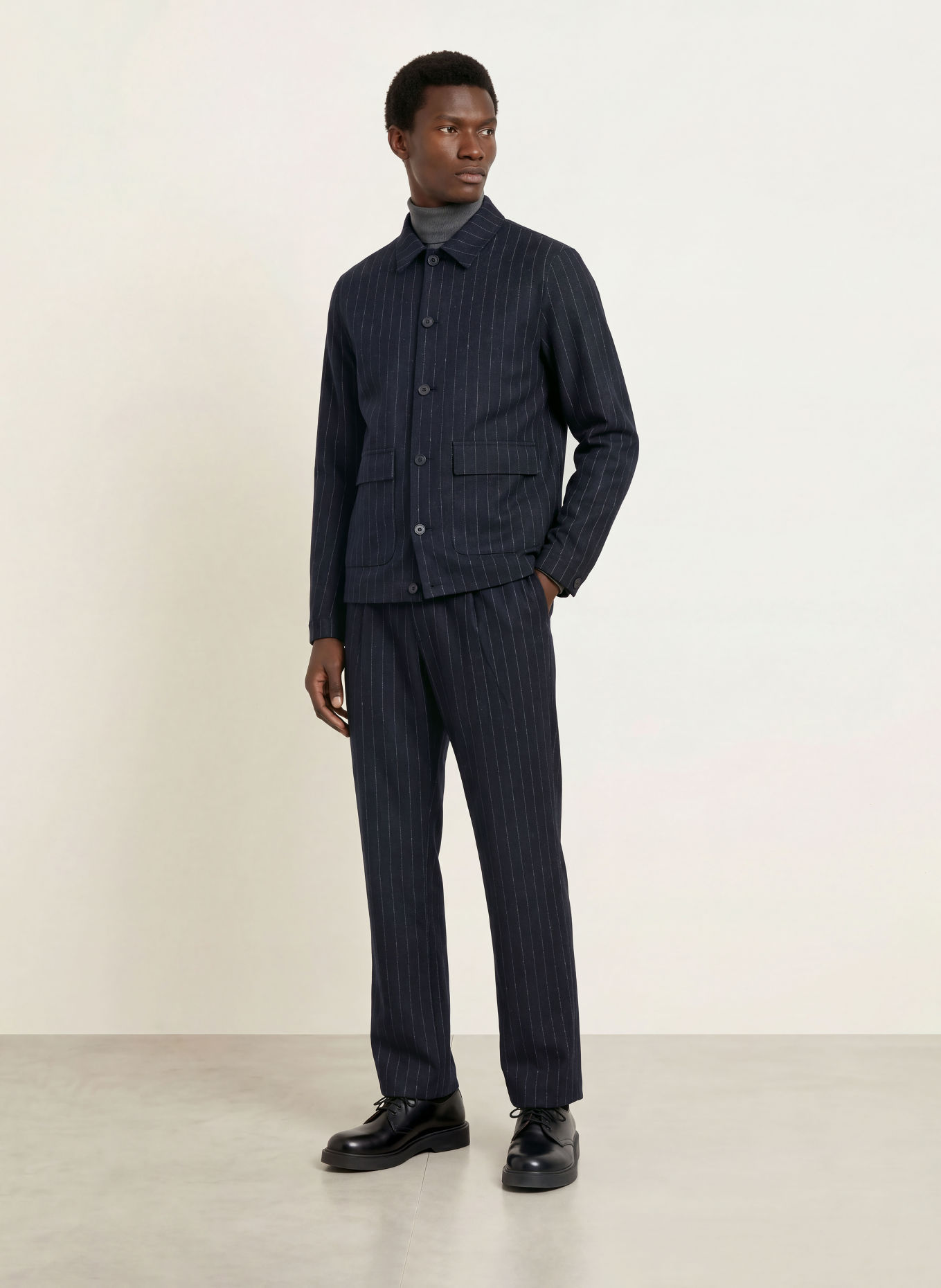 DIGEL move Overshirt BLAKE: TMAVĚ MODRÁ / BÍLÁ