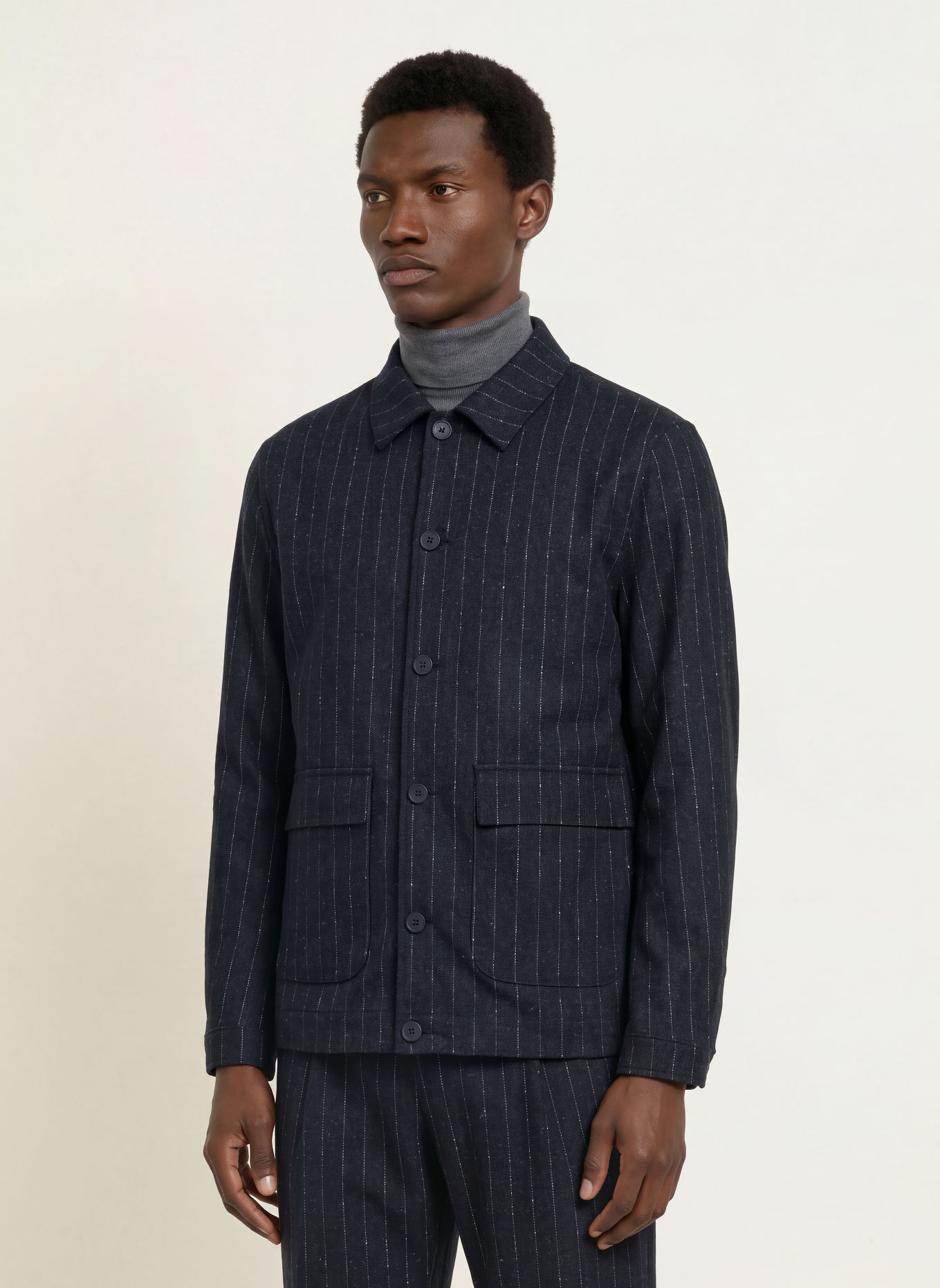 DIGEL move Overshirt BLAKE: TMAVĚ MODRÁ / BÍLÁ
