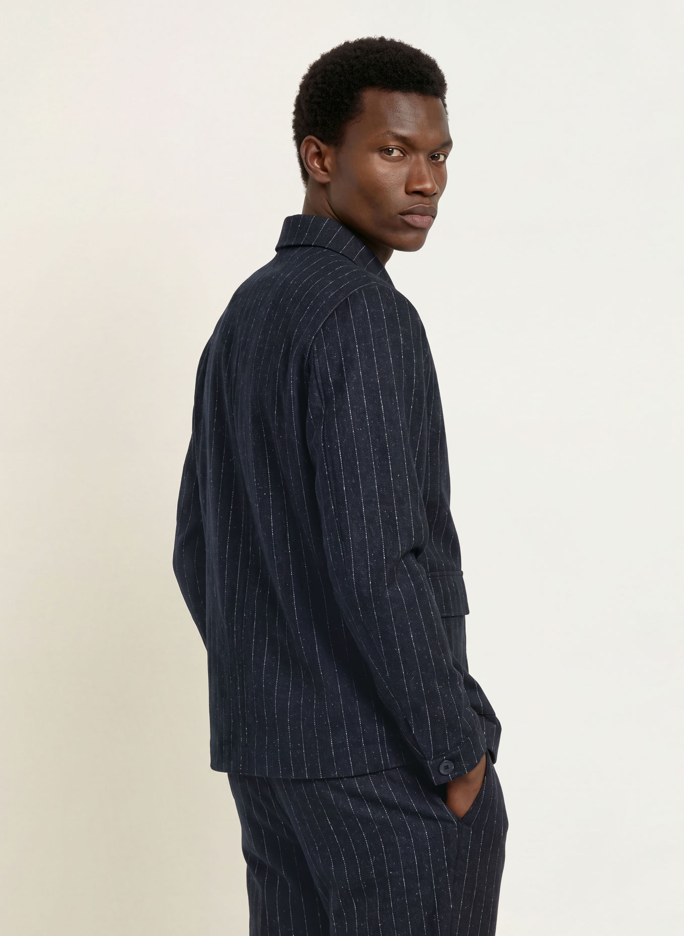 DIGEL move Overshirt BLAKE: TMAVĚ MODRÁ / BÍLÁ