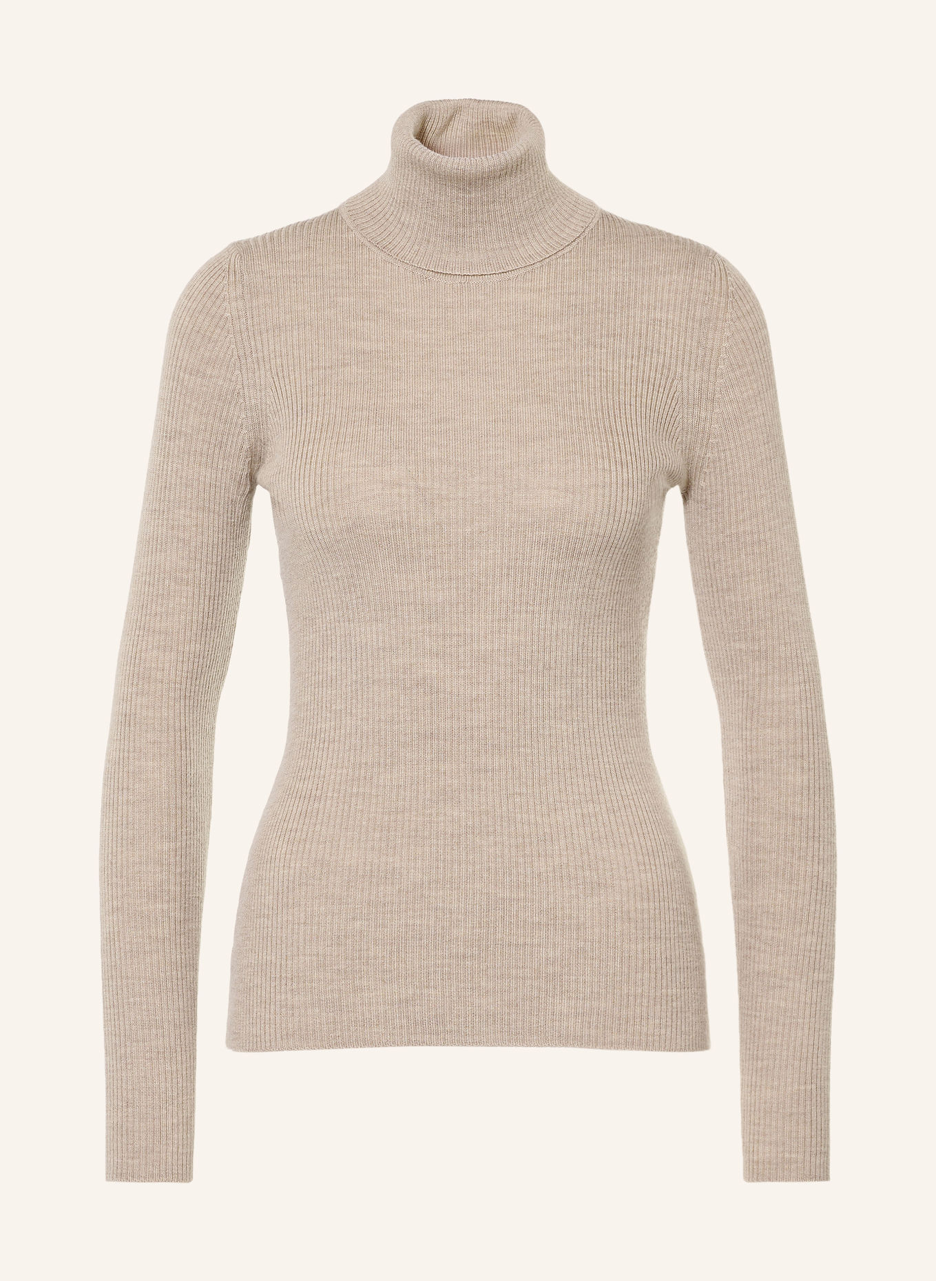 WE NORWEGIANS GEILO-rullekravepullover i merinould: BEIGE