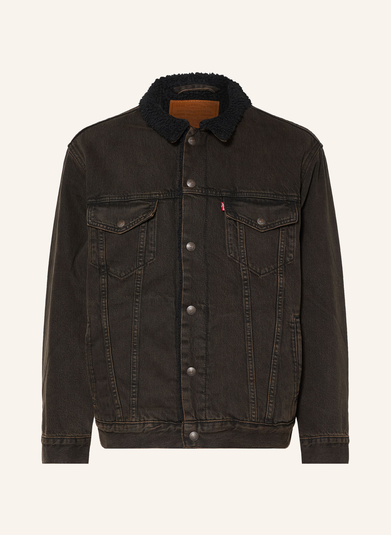 Levi's® Džínová bunda s umělou kožešinou: 48 Browns