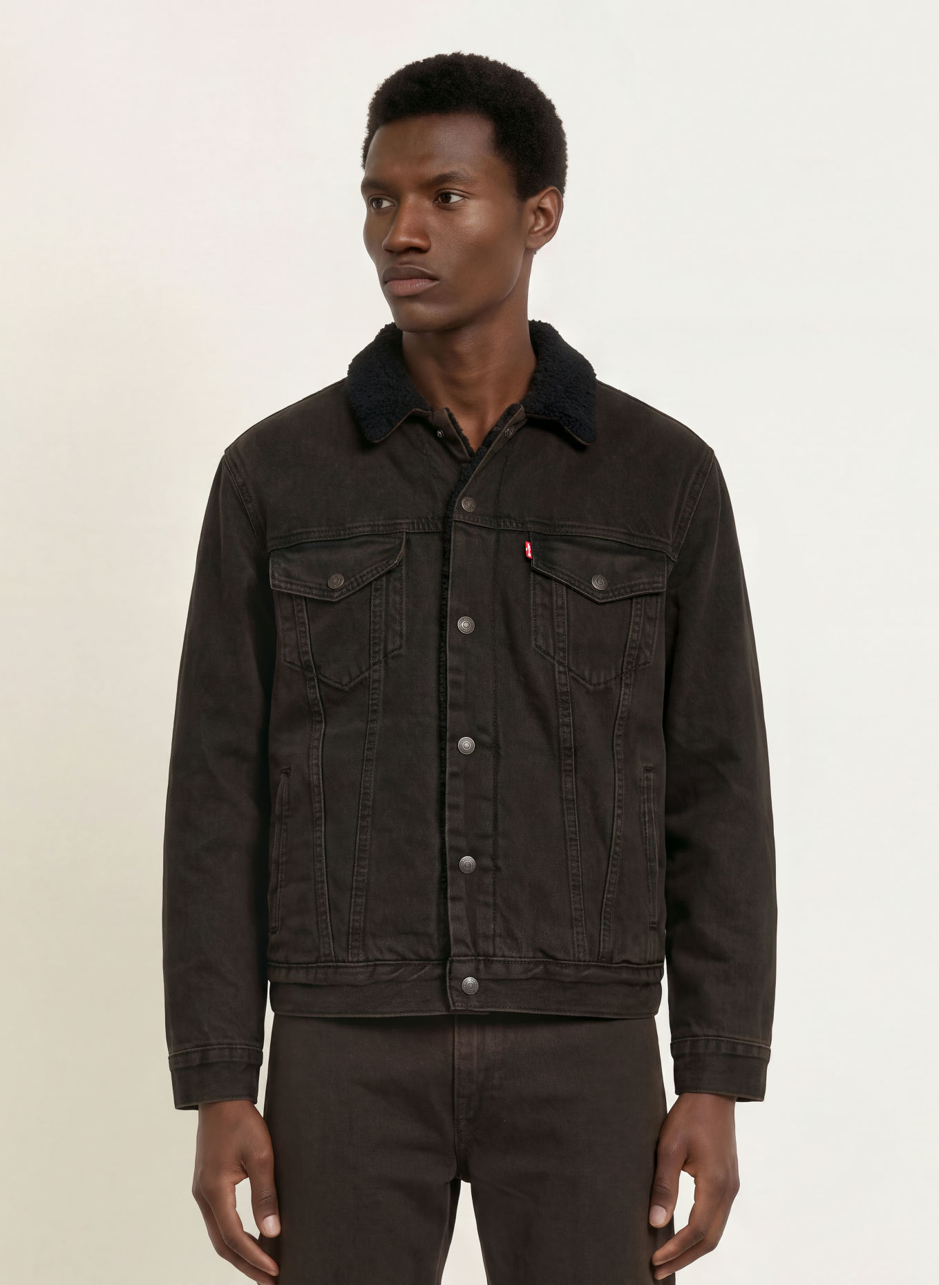 Levi's® Džínová bunda s umělou kožešinou: 48 Browns