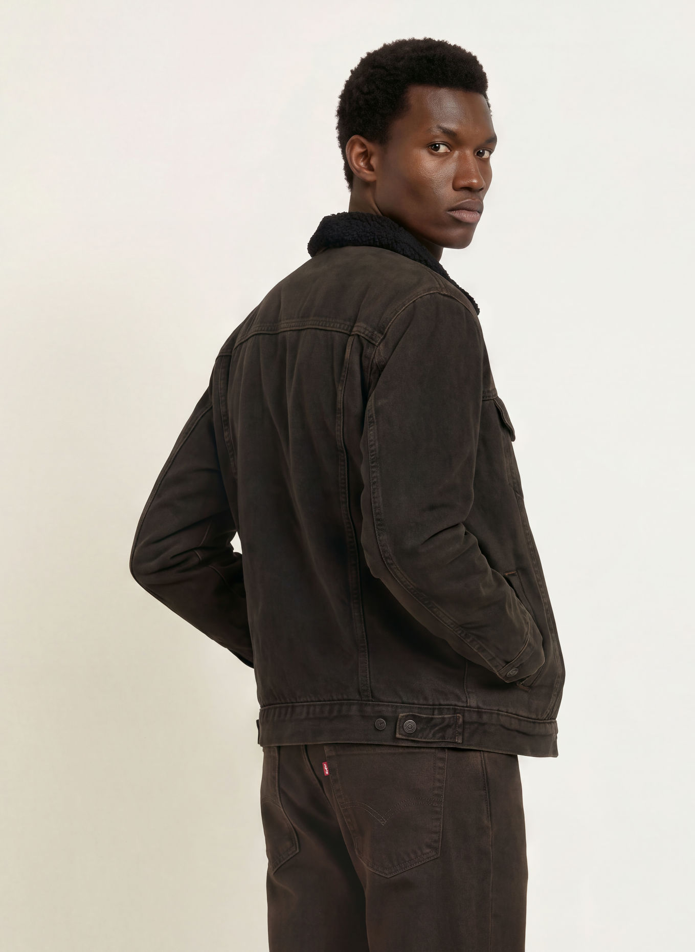 Levi's® Džínová bunda s umělou kožešinou: 48 Browns