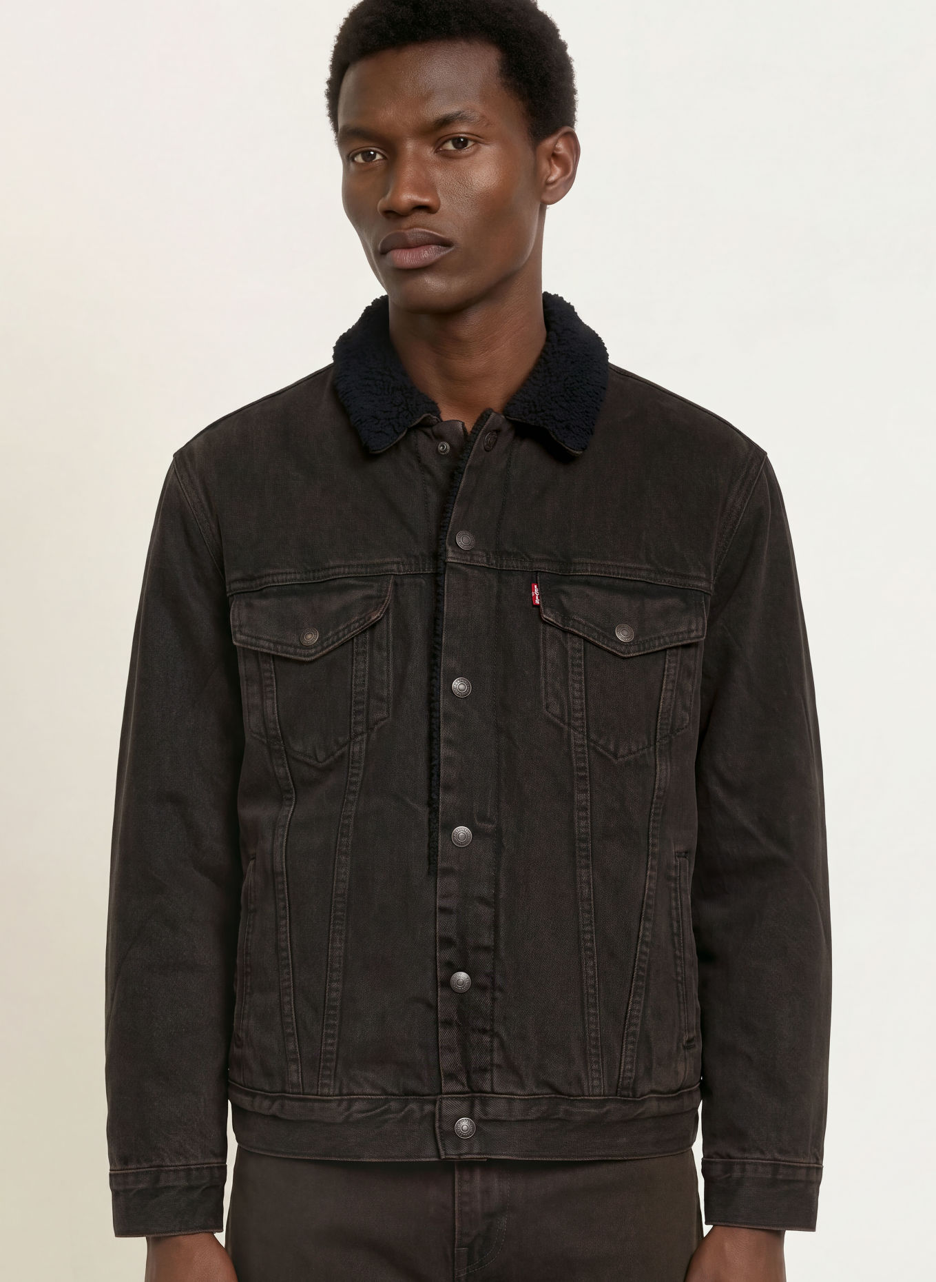 Levi's® Džínová bunda s umělou kožešinou: 48 Browns