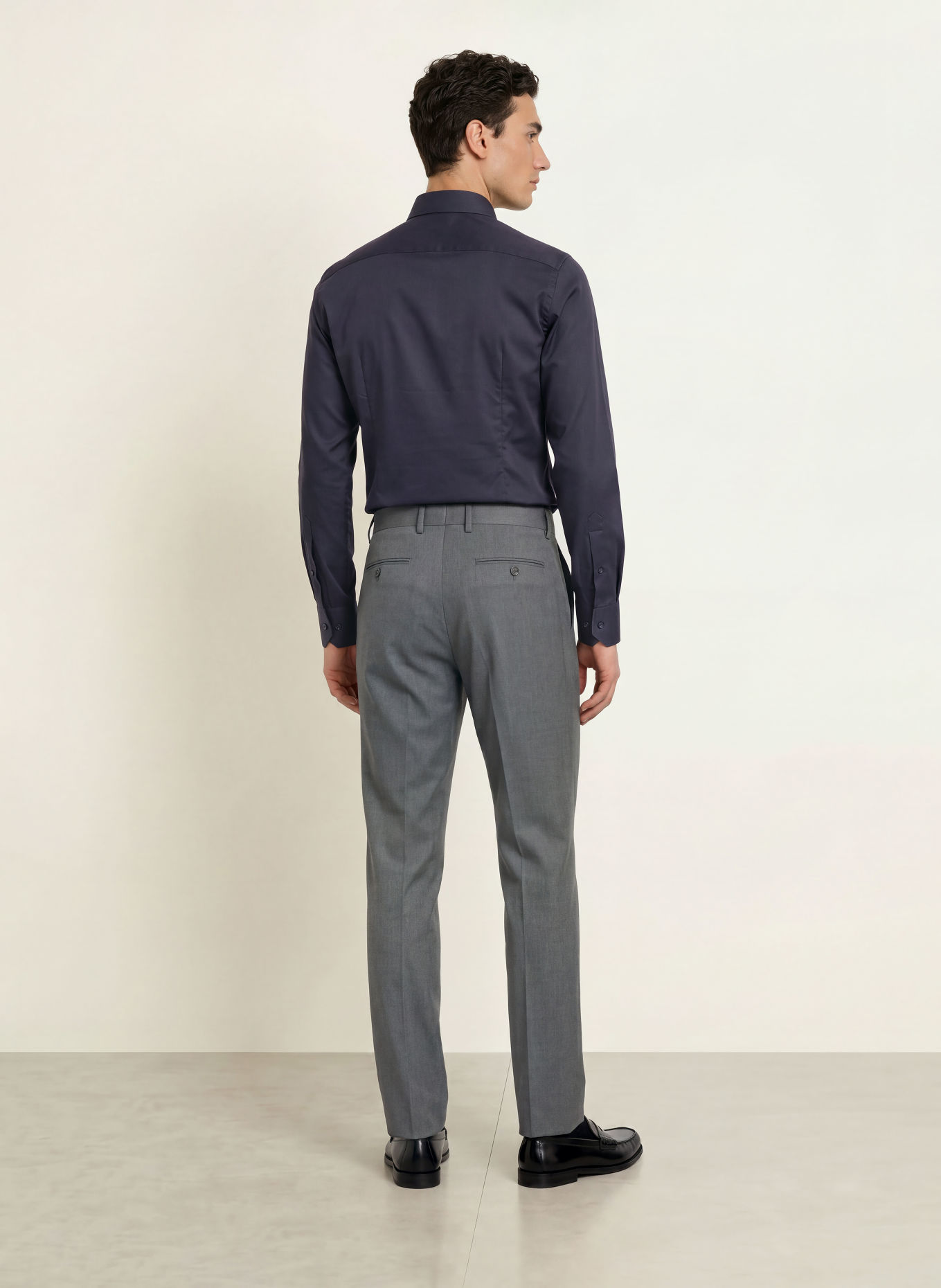 Stenströms Koszula o kroju Slimline Fit: GRANATOWY / SZAROBRĄZOWY / JASNONIEBIESKI