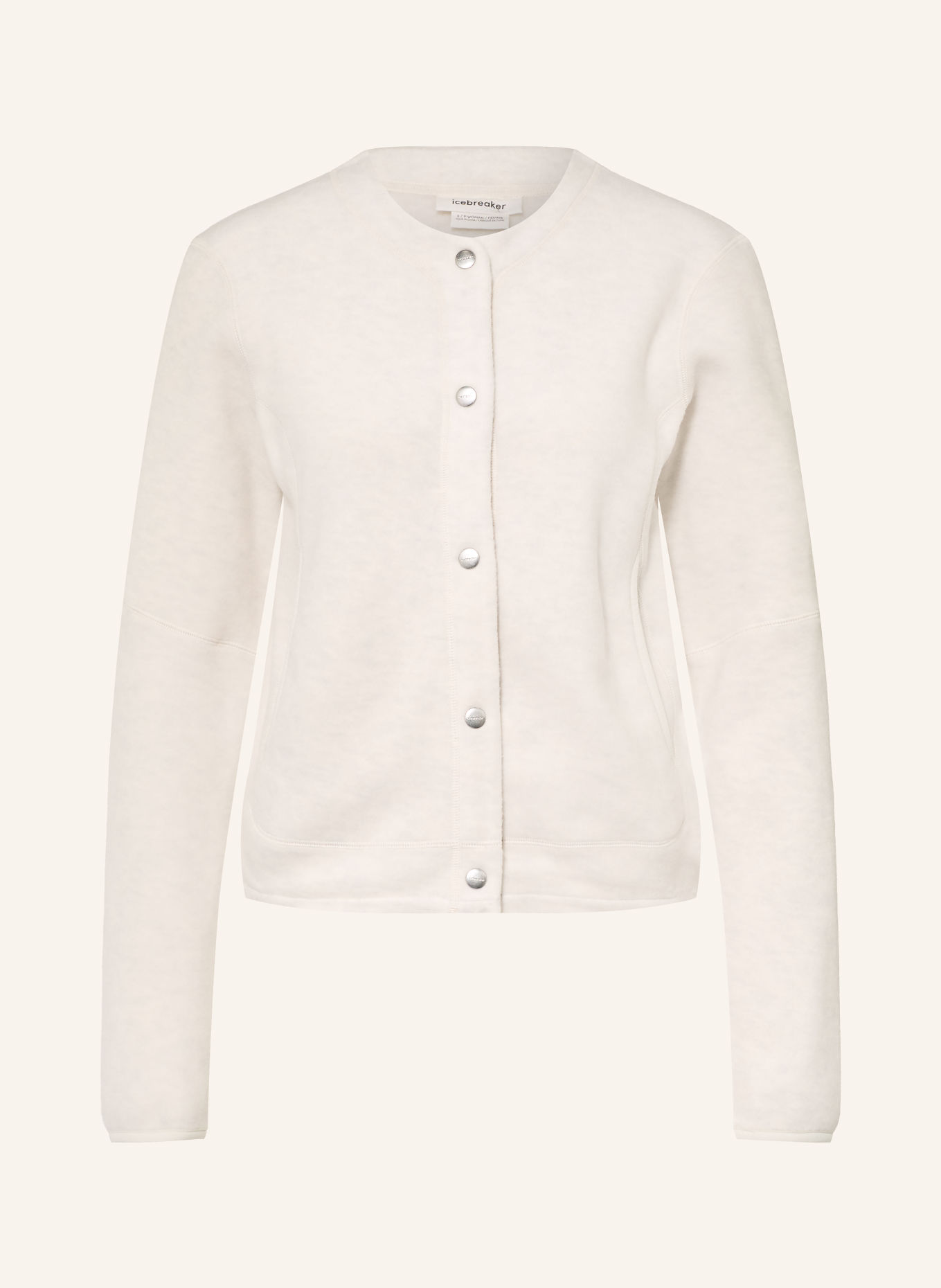 icebreaker Kurtka z polaru MERINO 800 REALFLEECE™ z wełną merynosową: KREMOWY