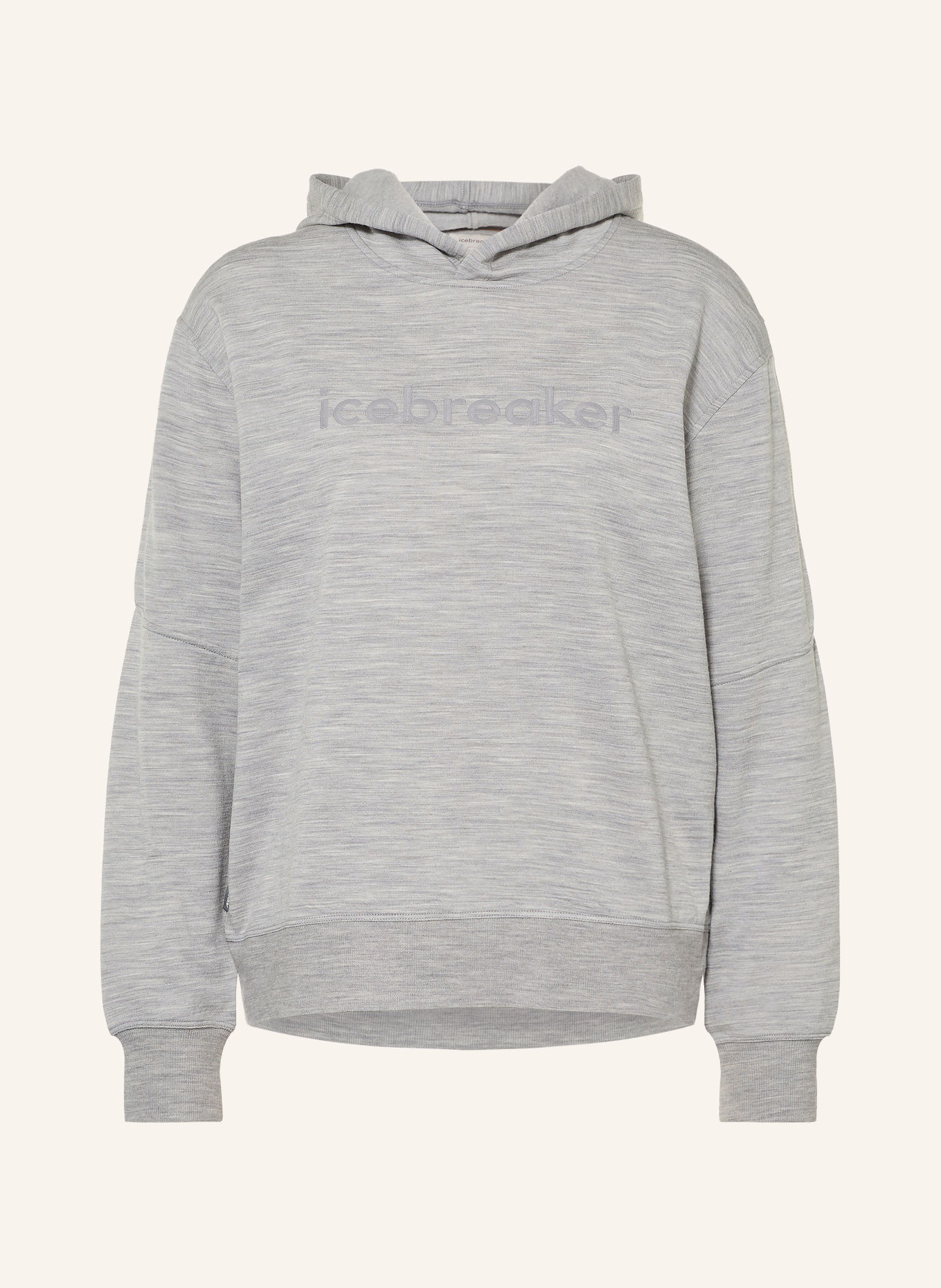 icebreaker Bluza z kapturem 360 REALFLEECE ELEMENTAL z wełny merynosowej: SZARY