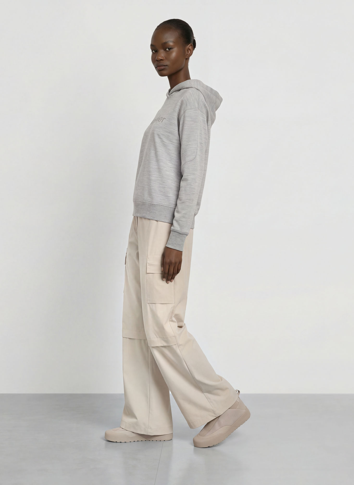 icebreaker Bluza z kapturem 360 REALFLEECE ELEMENTAL z wełny merynosowej: SZARY