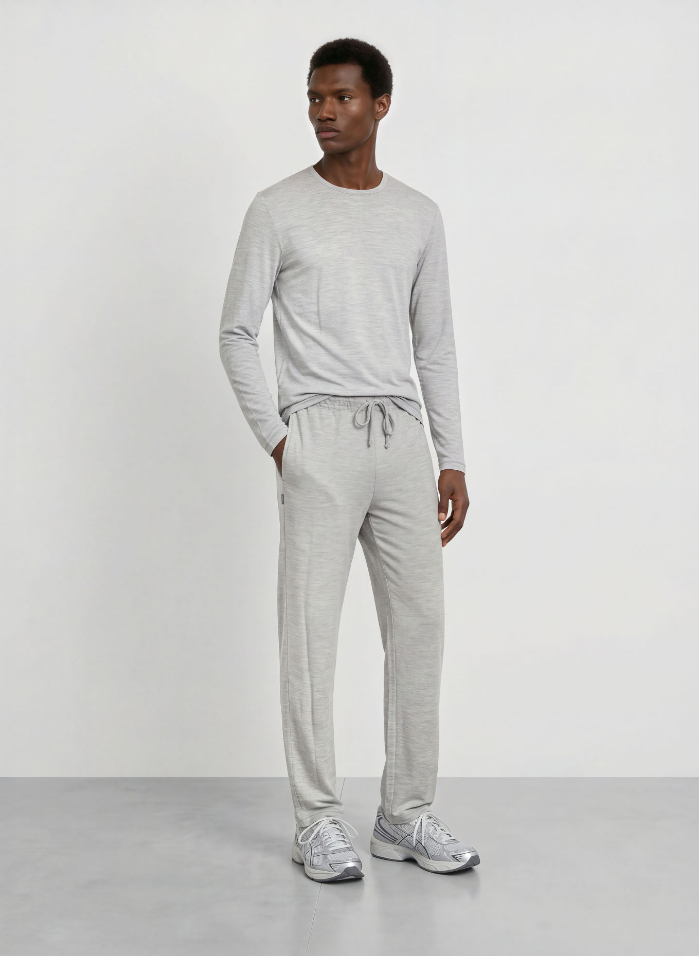 icebreaker 150 LODGE Merino Wool Functional Underwear Trousers: GRAY