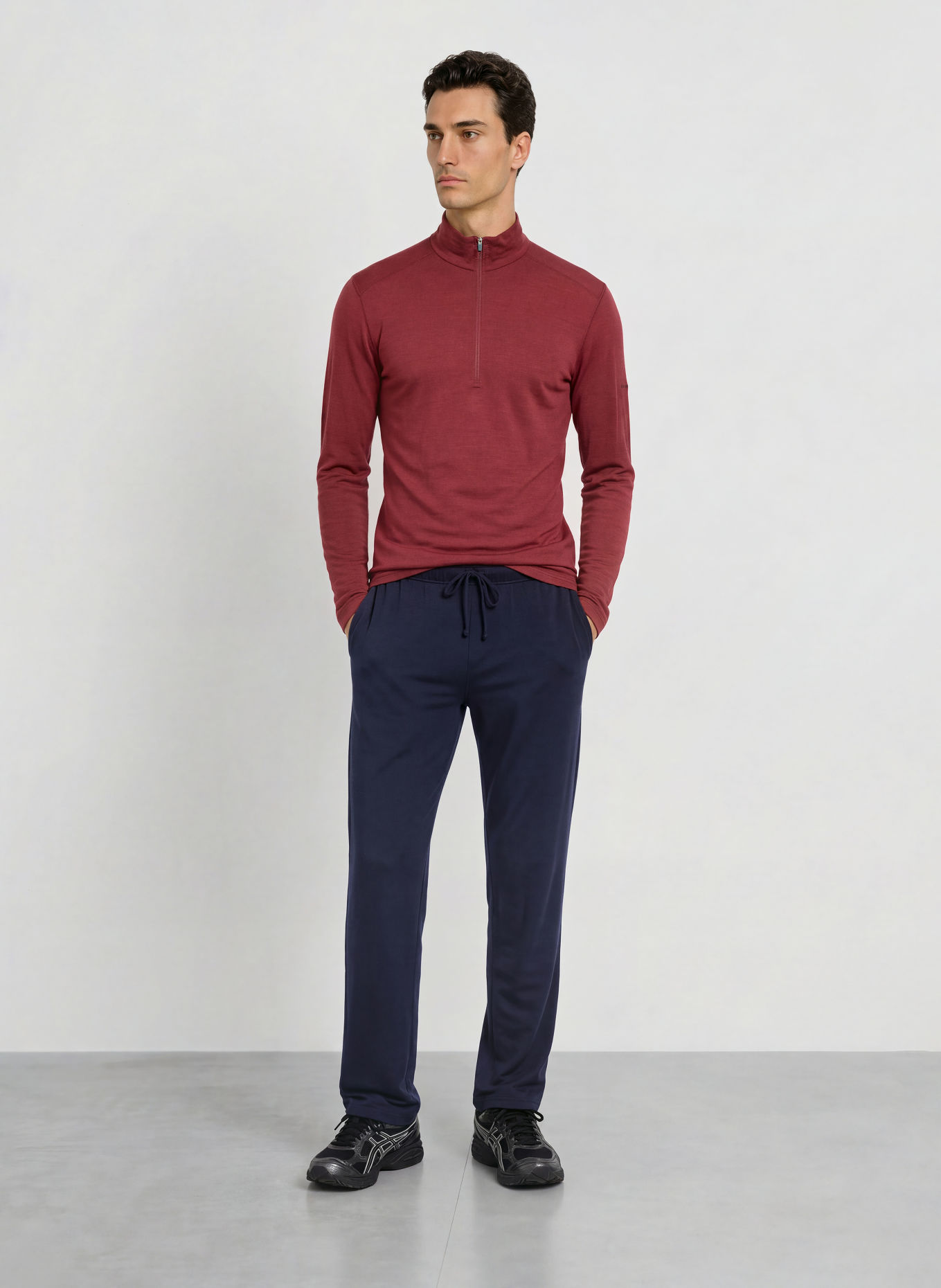 icebreaker Midlayer 200 OASIS van merinowol: ROOD