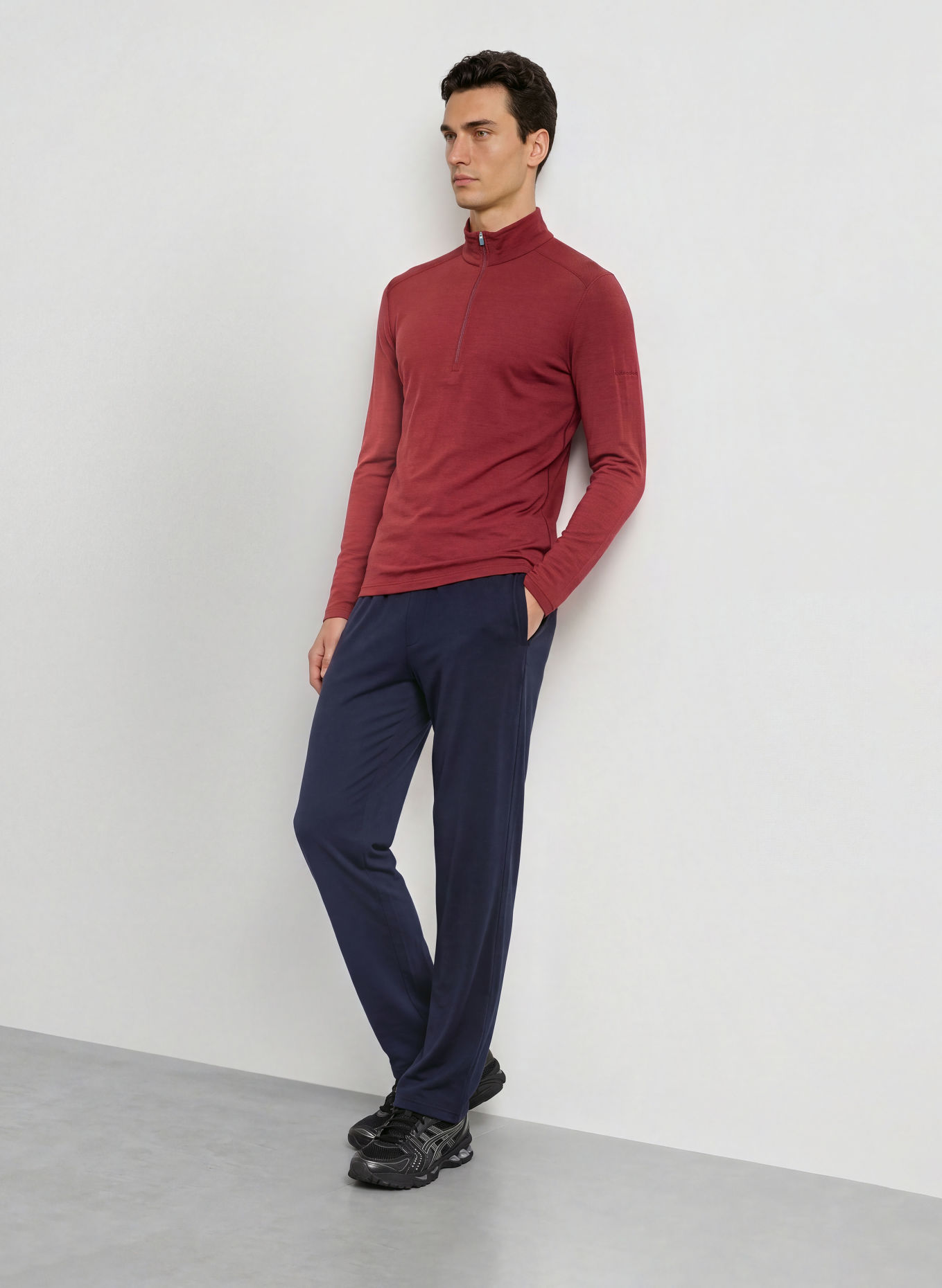 icebreaker Midlayer 200 OASIS van merinowol: ROOD