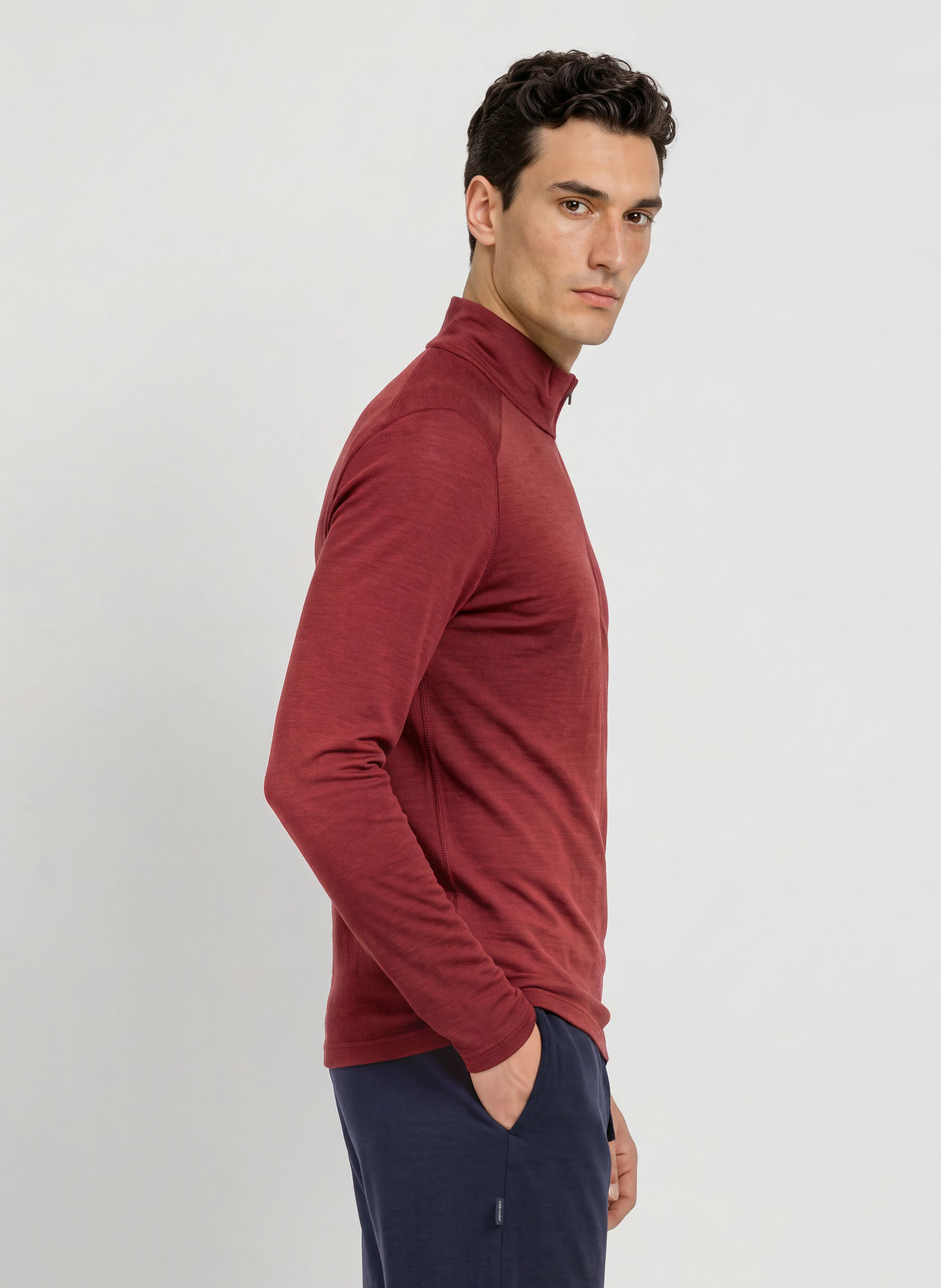 icebreaker Midlayer 200 OASIS van merinowol: ROOD