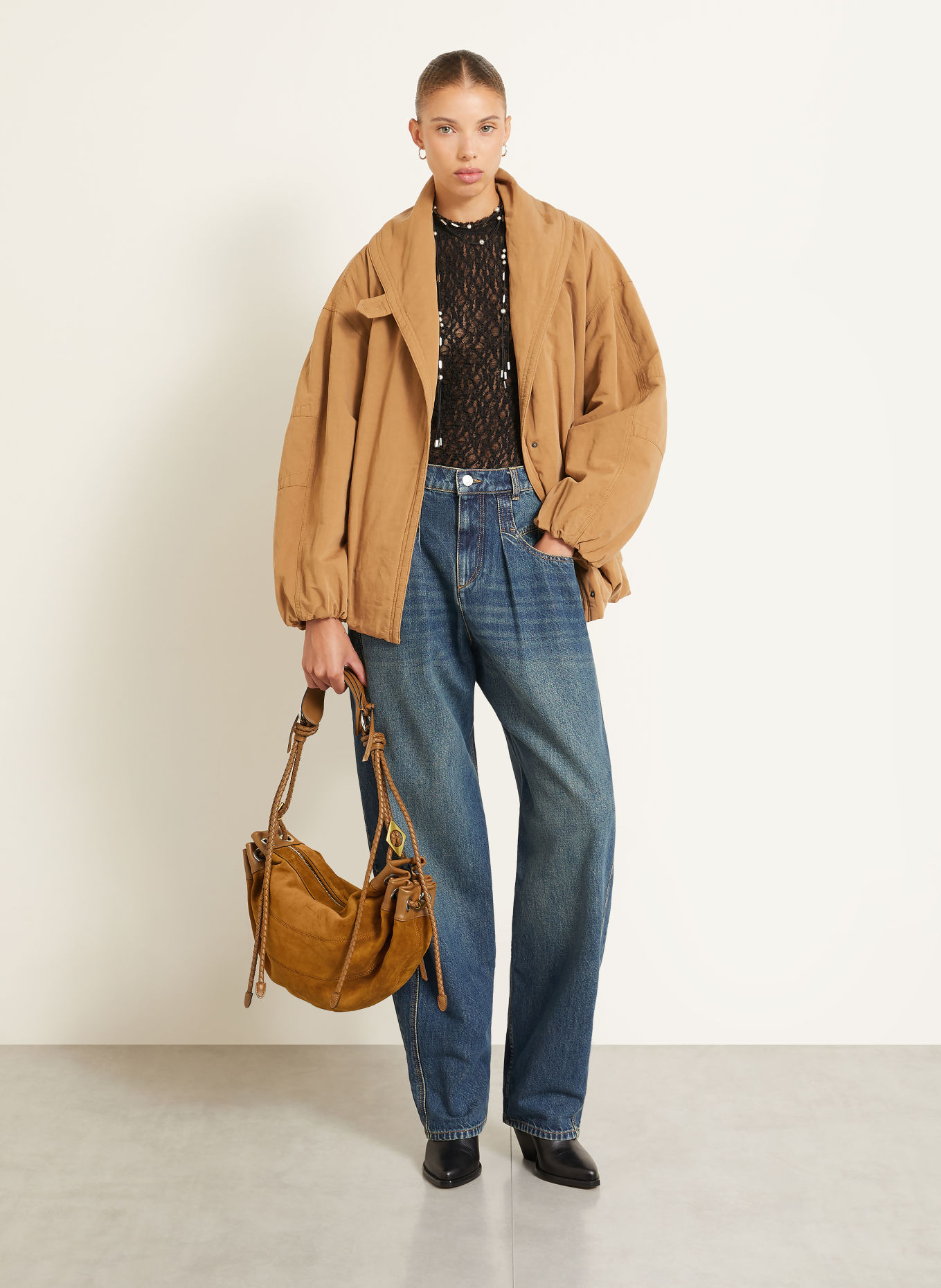 ISABEL MARANT MAIA MEDIUM Shoulder bag with Pouch: DARK BROWN