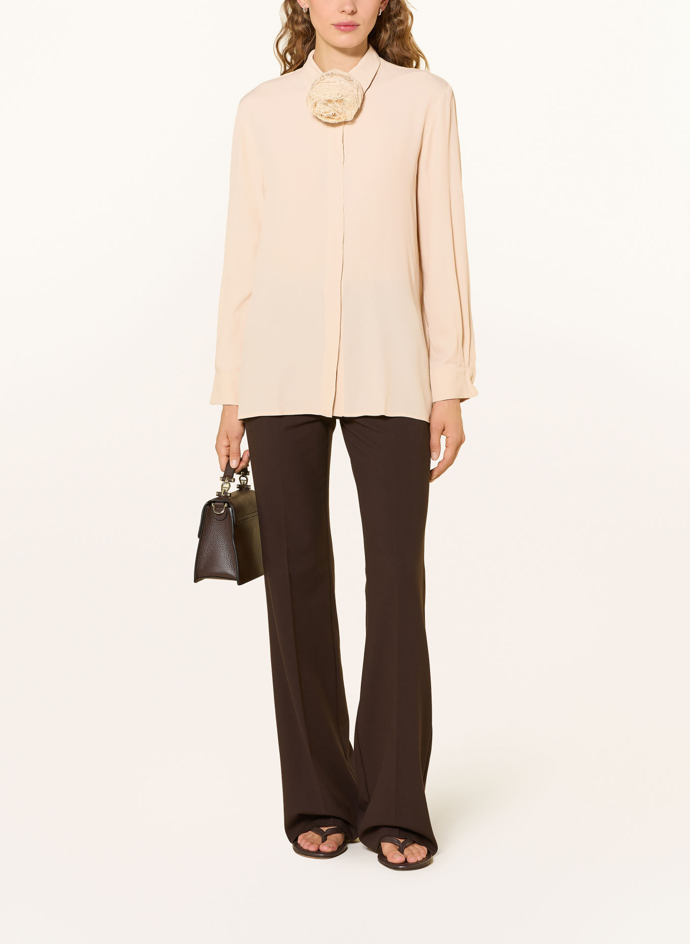 MARELLA ORCA Silk Shirt Blouse: BEIGE