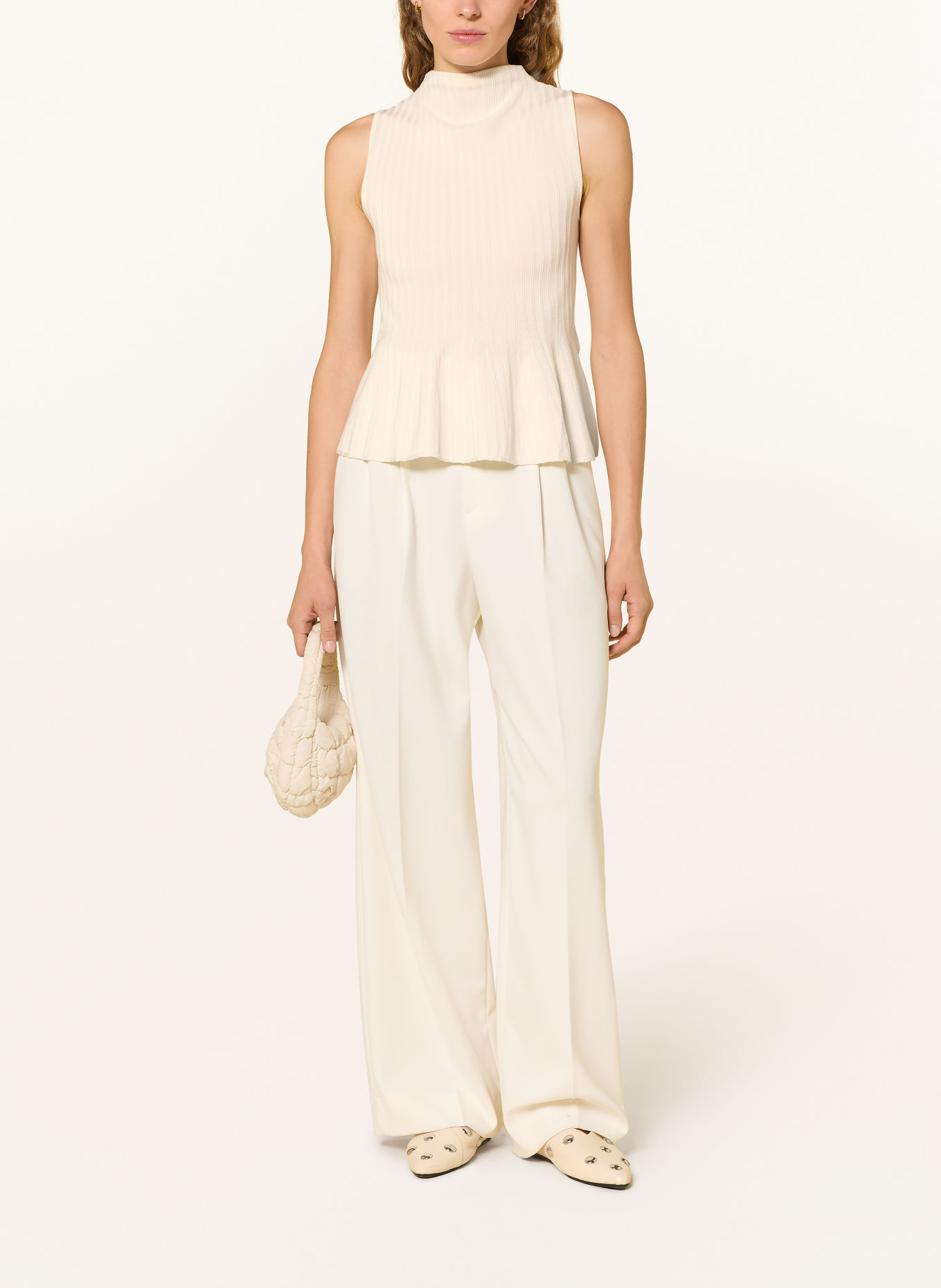 MARELLA Gebreide top met volants: CRÈME