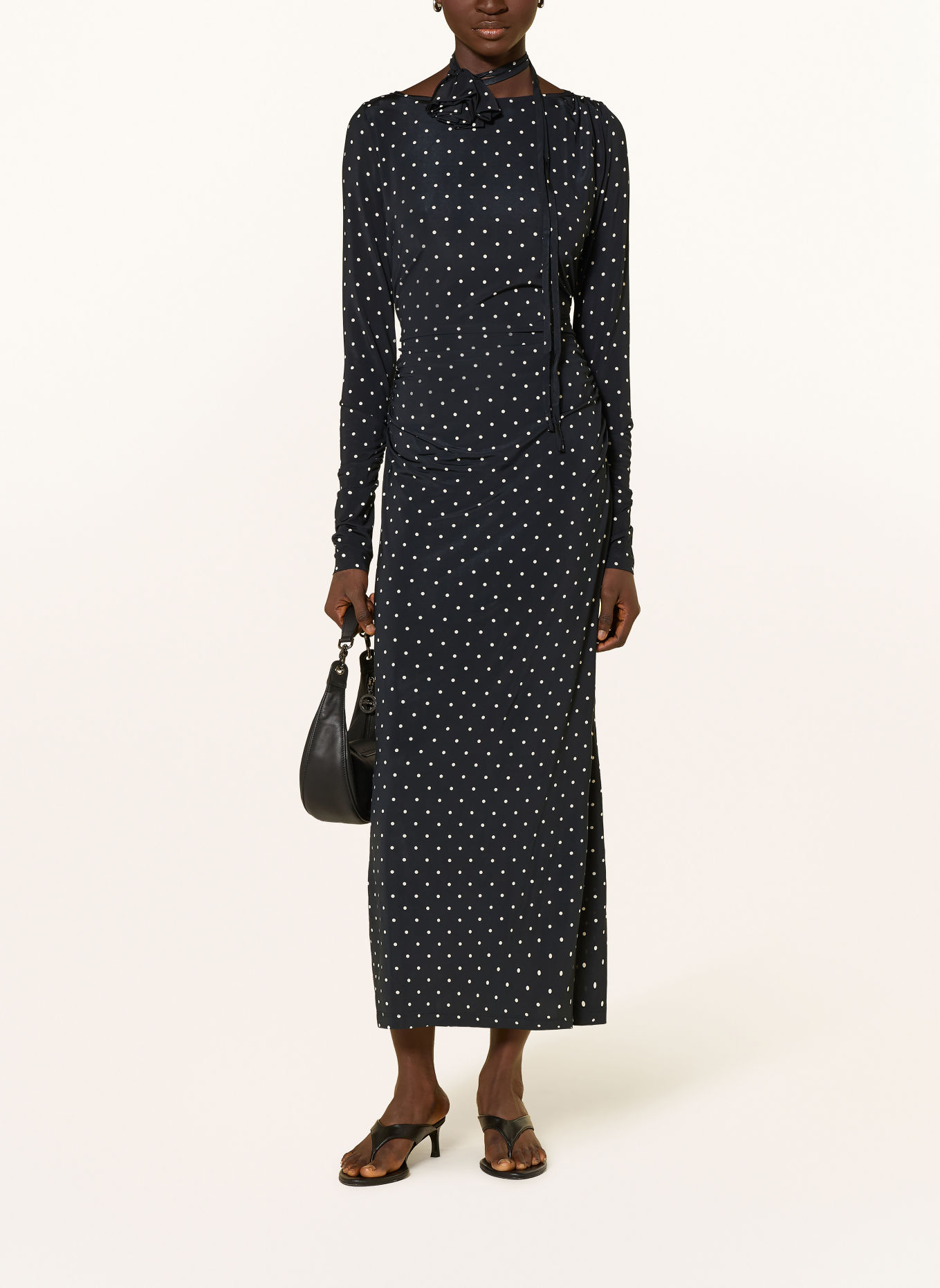 MARELLA Jerseykleid MLLGUGLIA: SCHWARZ / WEISS