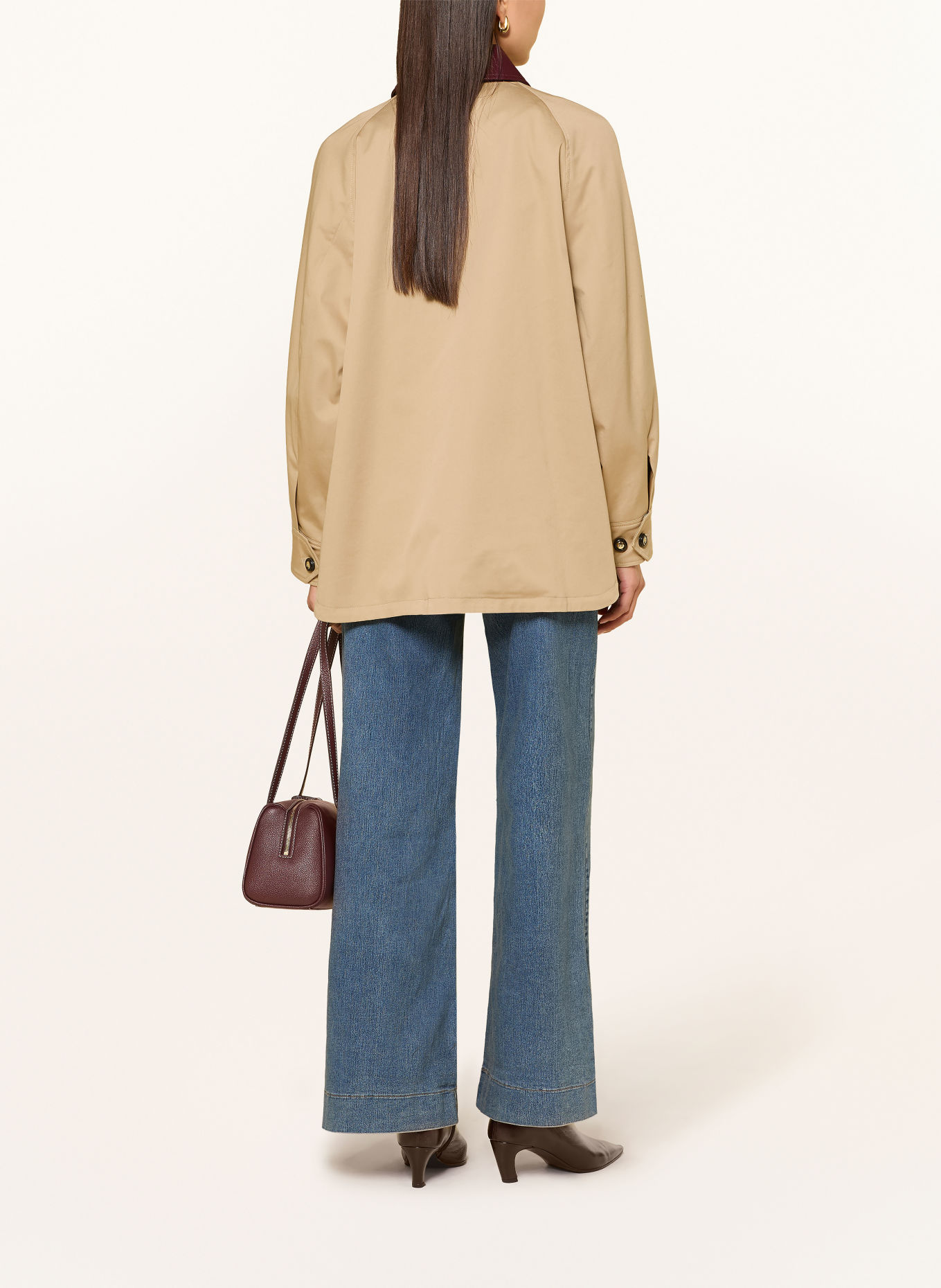 MARELLA Jas EDITTO: BEIGE / DONKERROOD