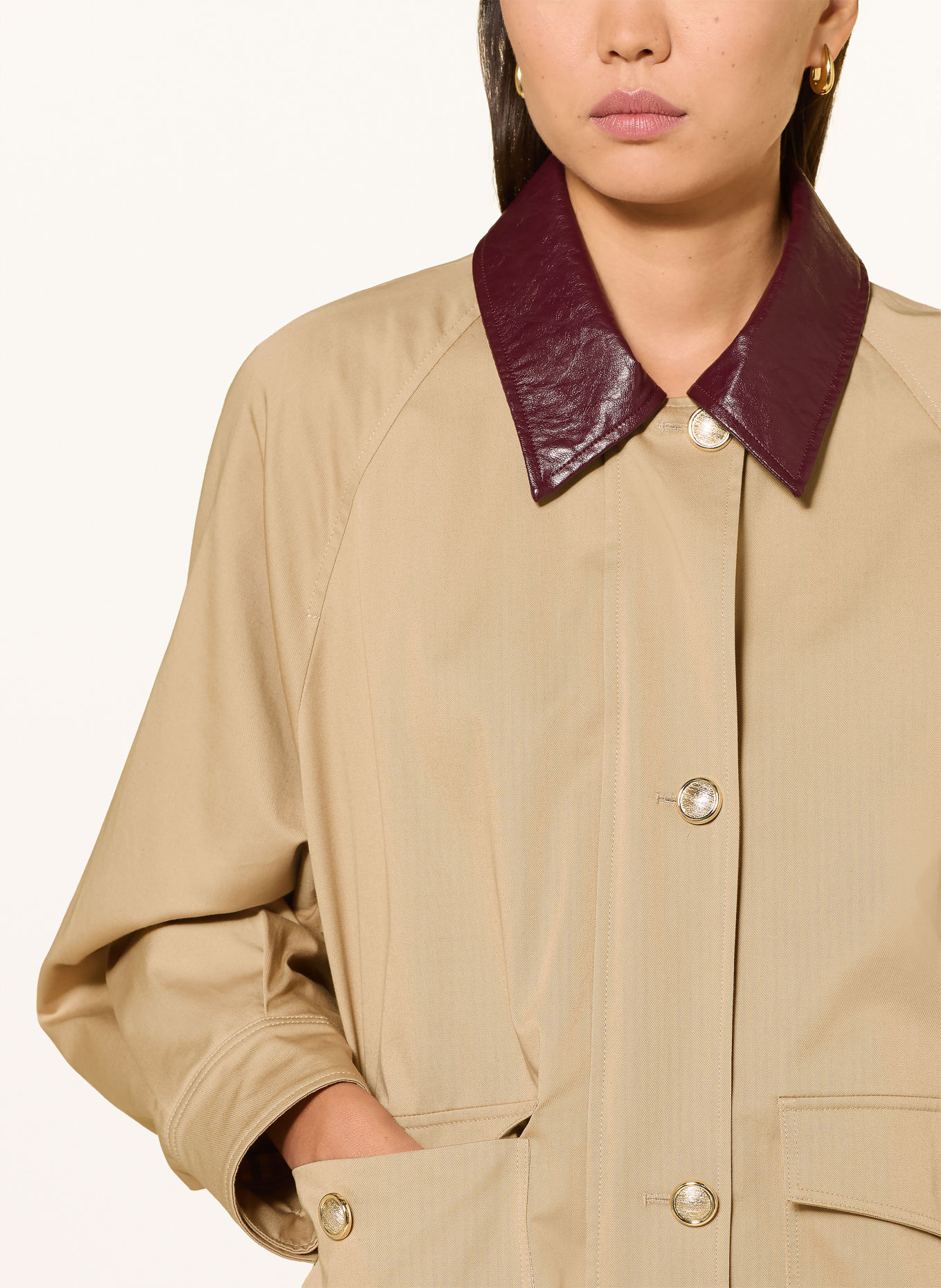 MARELLA Jas EDITTO: BEIGE / DONKERROOD