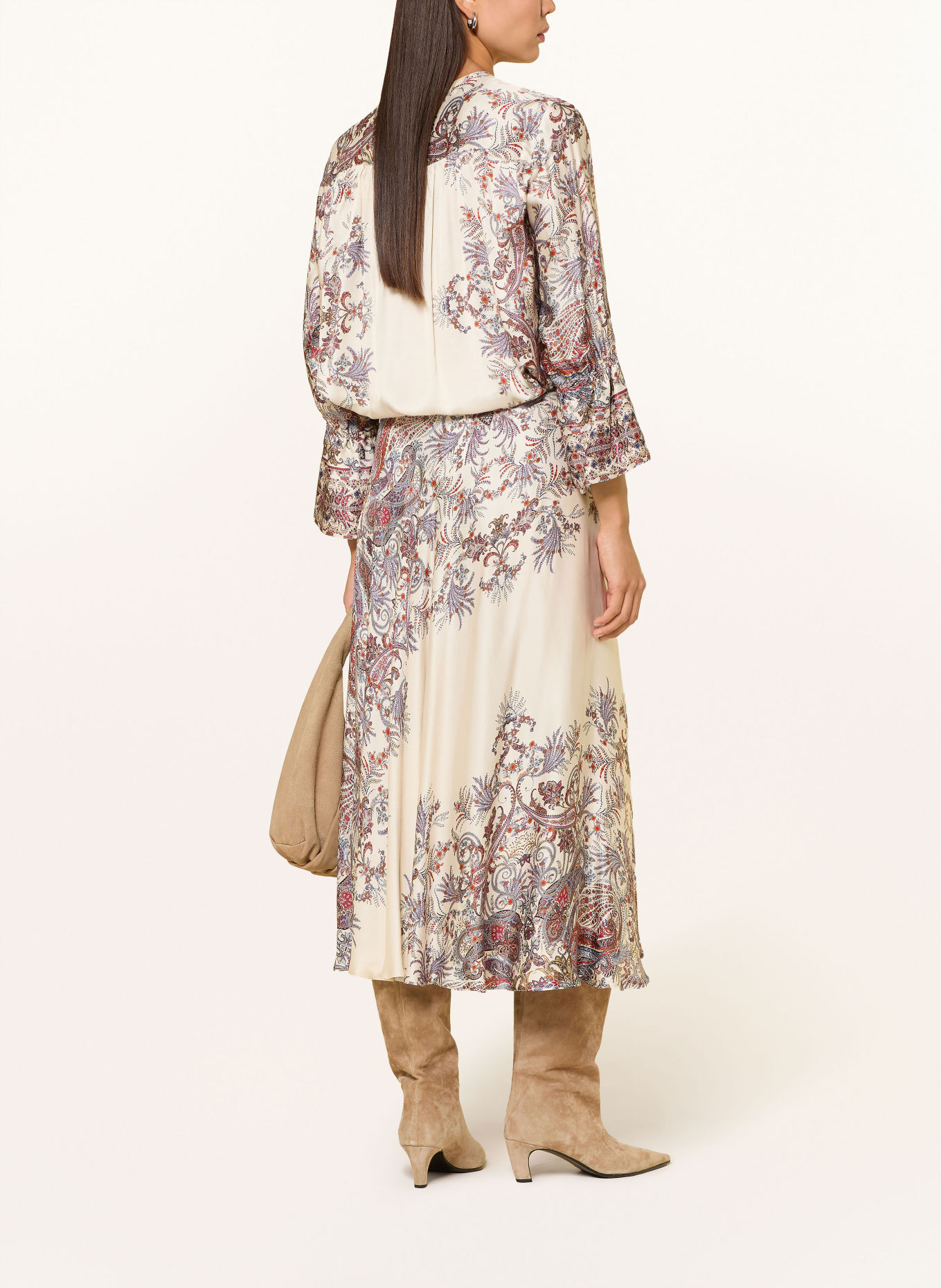 MARELLA Satinrock: ECRU / DUNKELROT / BLAU