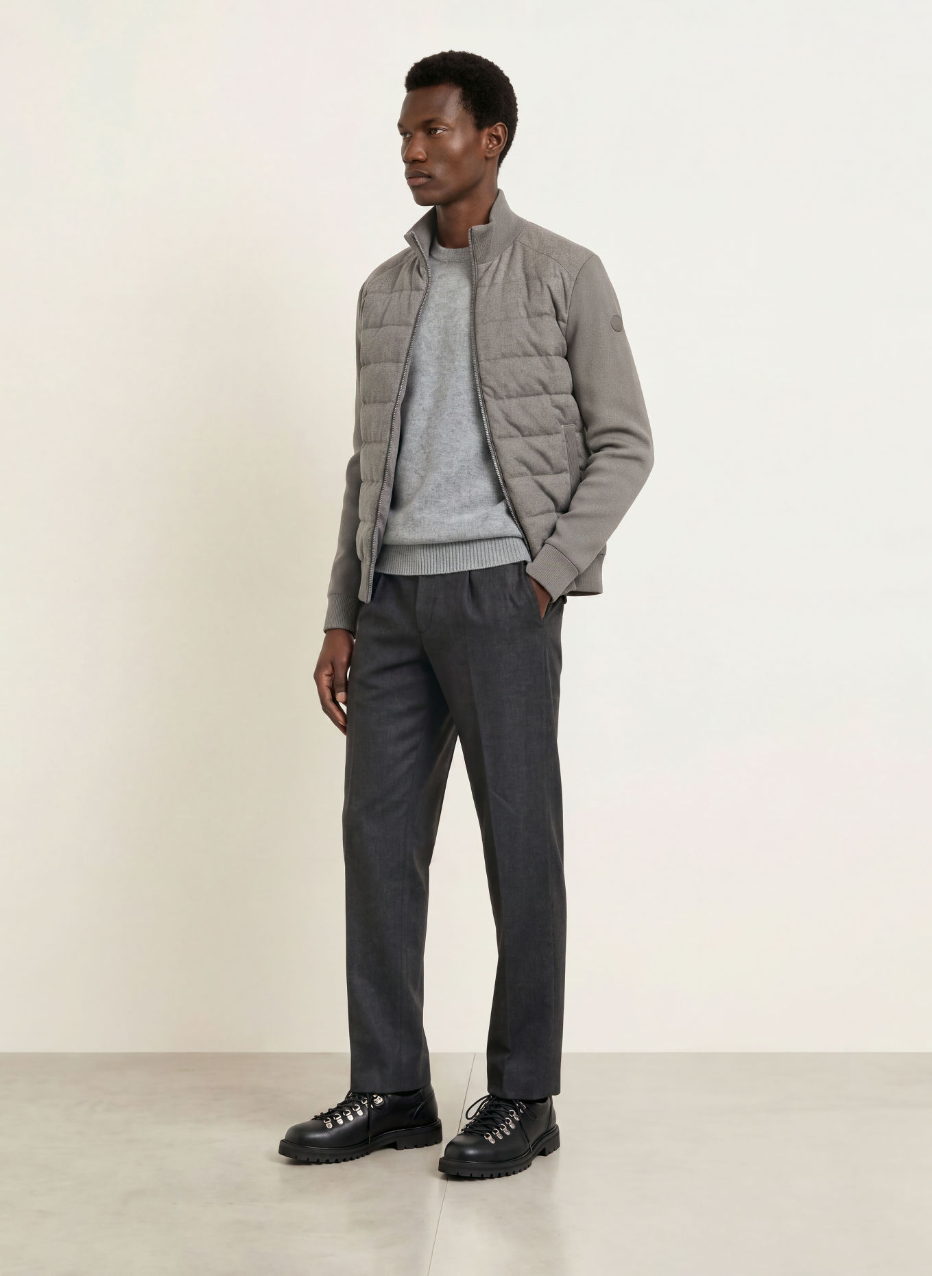 SAVE THE DUCK Steppjacke LASSE im Materialmix: GRAU