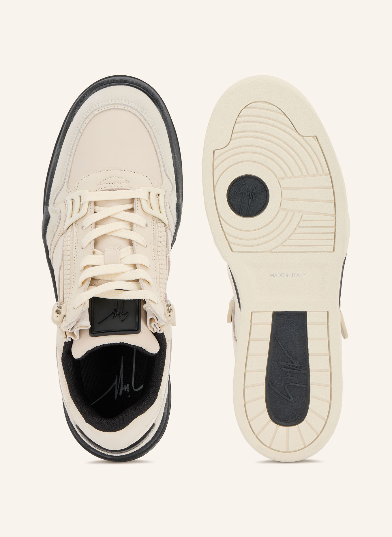 GIUSEPPE ZANOTTI DESIGN Sneakers TOMAIA: CRÈME / NOIR