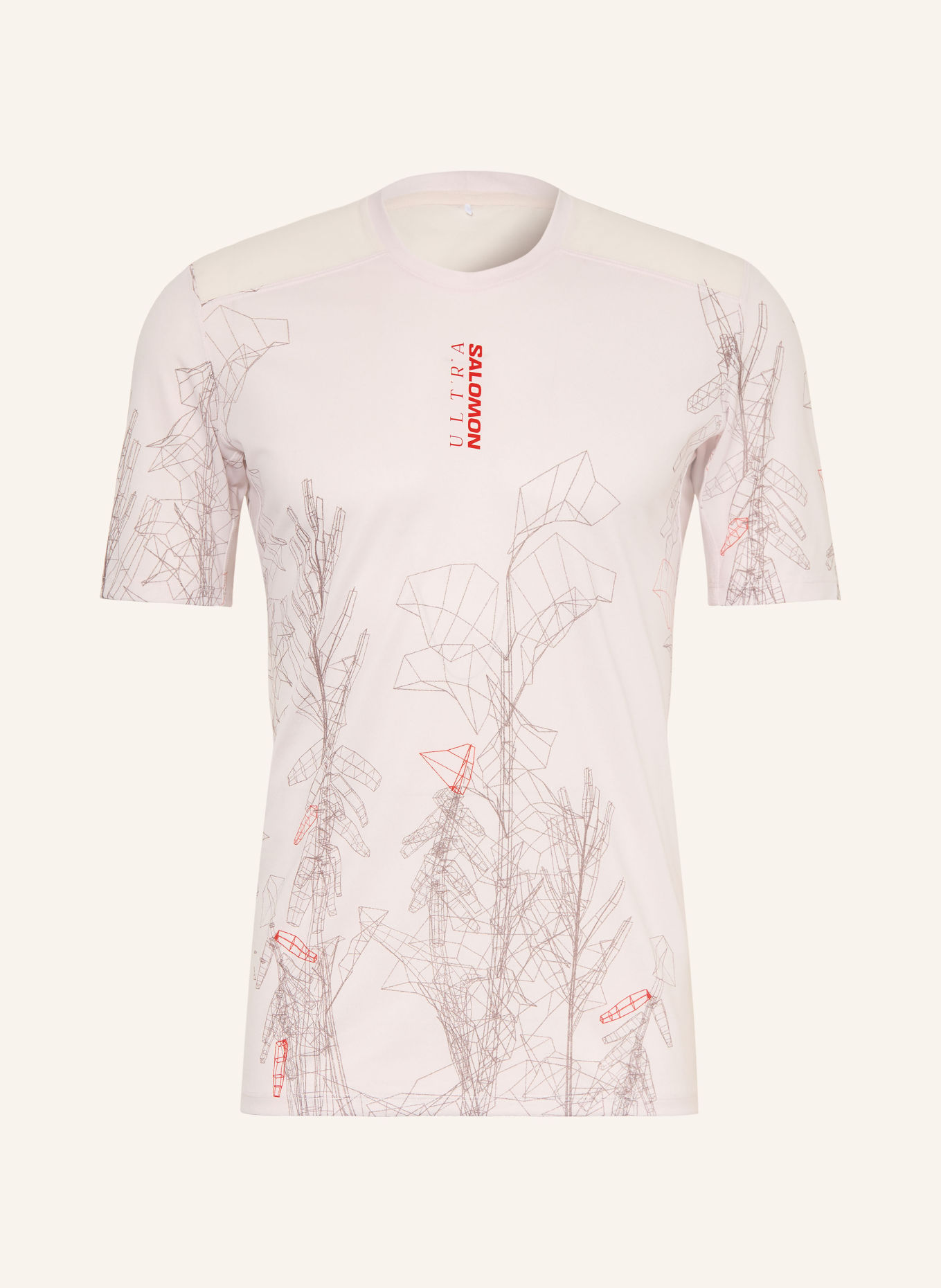 SALOMON Funktionsshirt S/LAB SALOMON ULTRA: HELLLILA / DUNKELGRAU / ROT