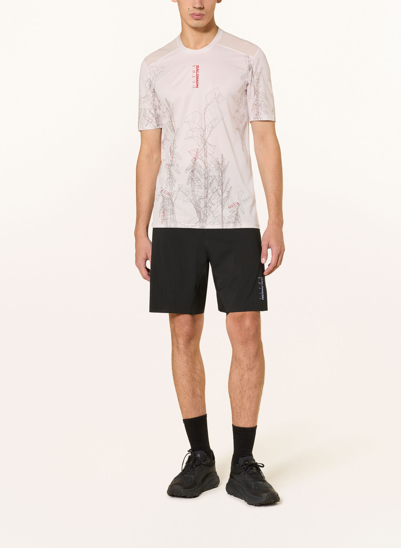 SALOMON Funktionsshirt S/LAB SALOMON ULTRA: HELLLILA / DUNKELGRAU / ROT