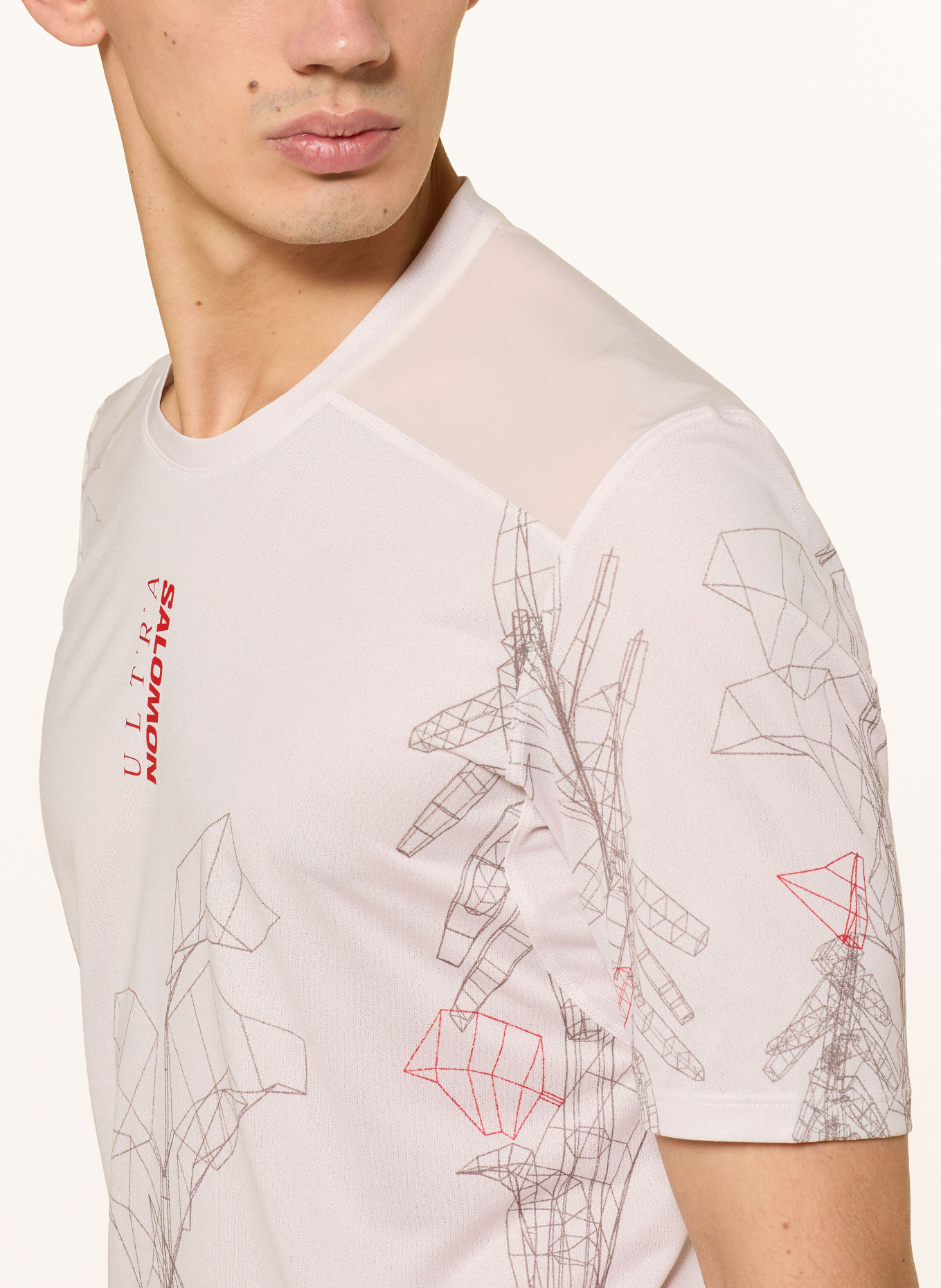 SALOMON Funktionsshirt S/LAB SALOMON ULTRA: HELLLILA / DUNKELGRAU / ROT