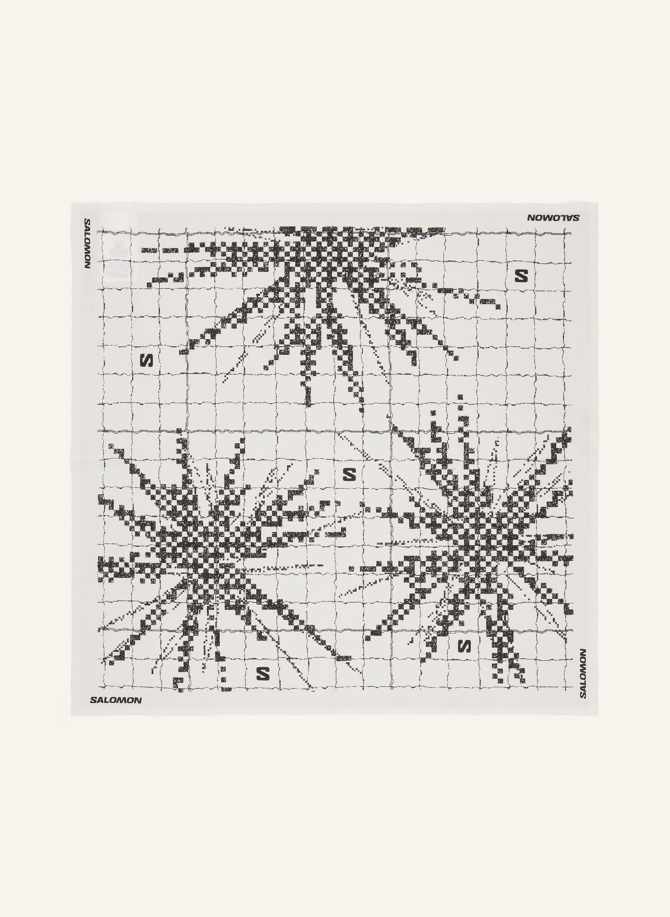 SALOMON Multifunktionstuch BANDANA GFX U: WEISS / SCHWARZ