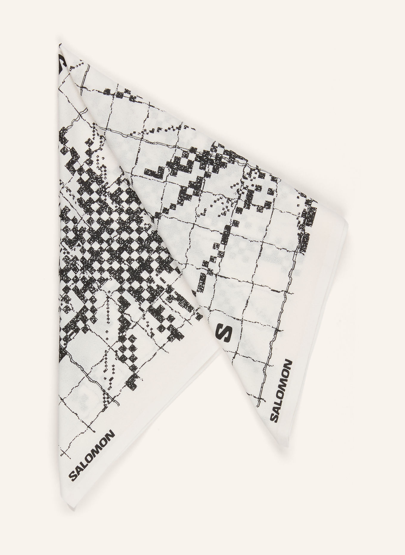 SALOMON Multifunktionstuch BANDANA GFX U: WEISS / SCHWARZ