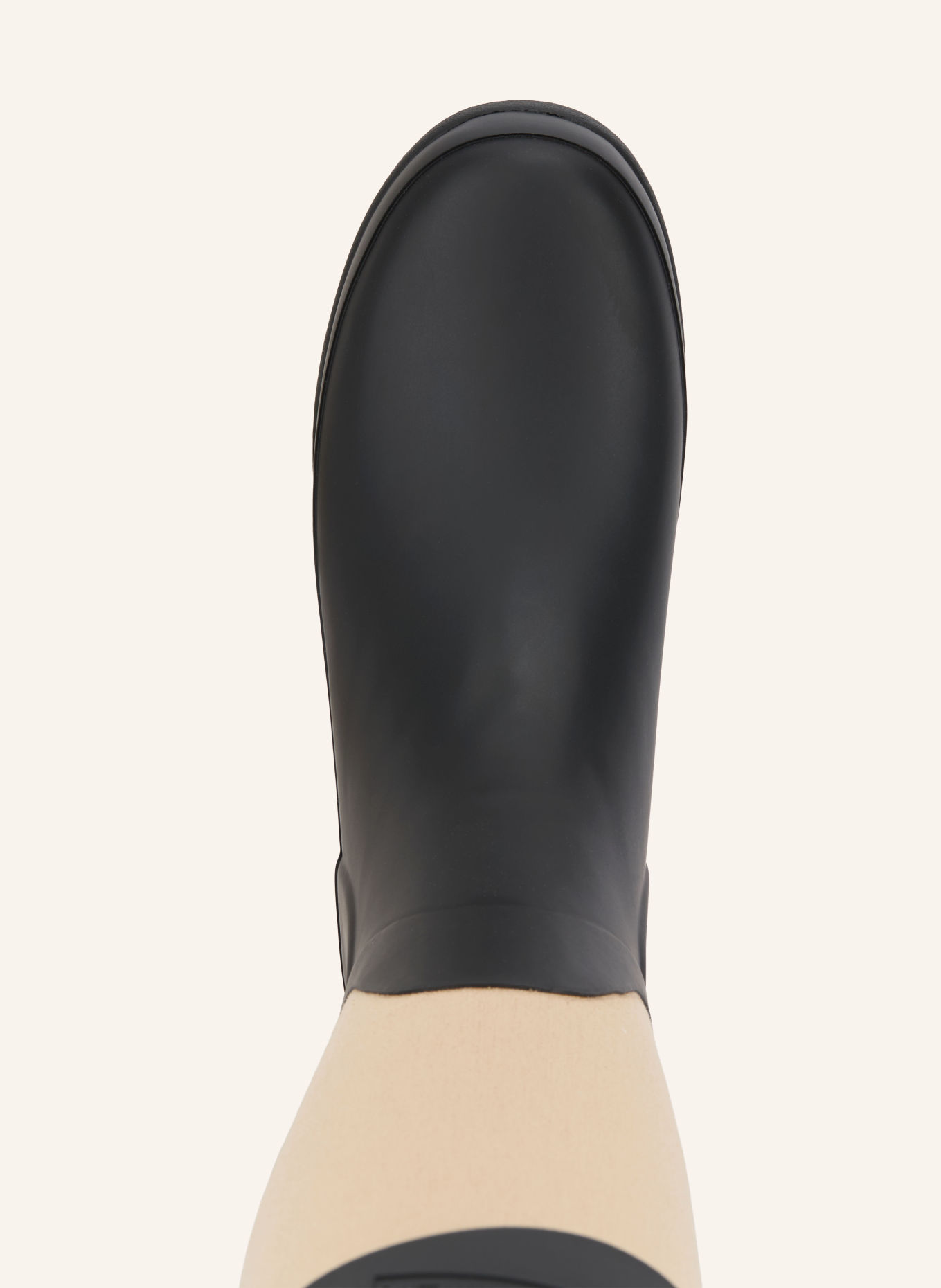 HUNTER Gummistiefel REFINED TALL CANVAS: SCHWARZ / CREME